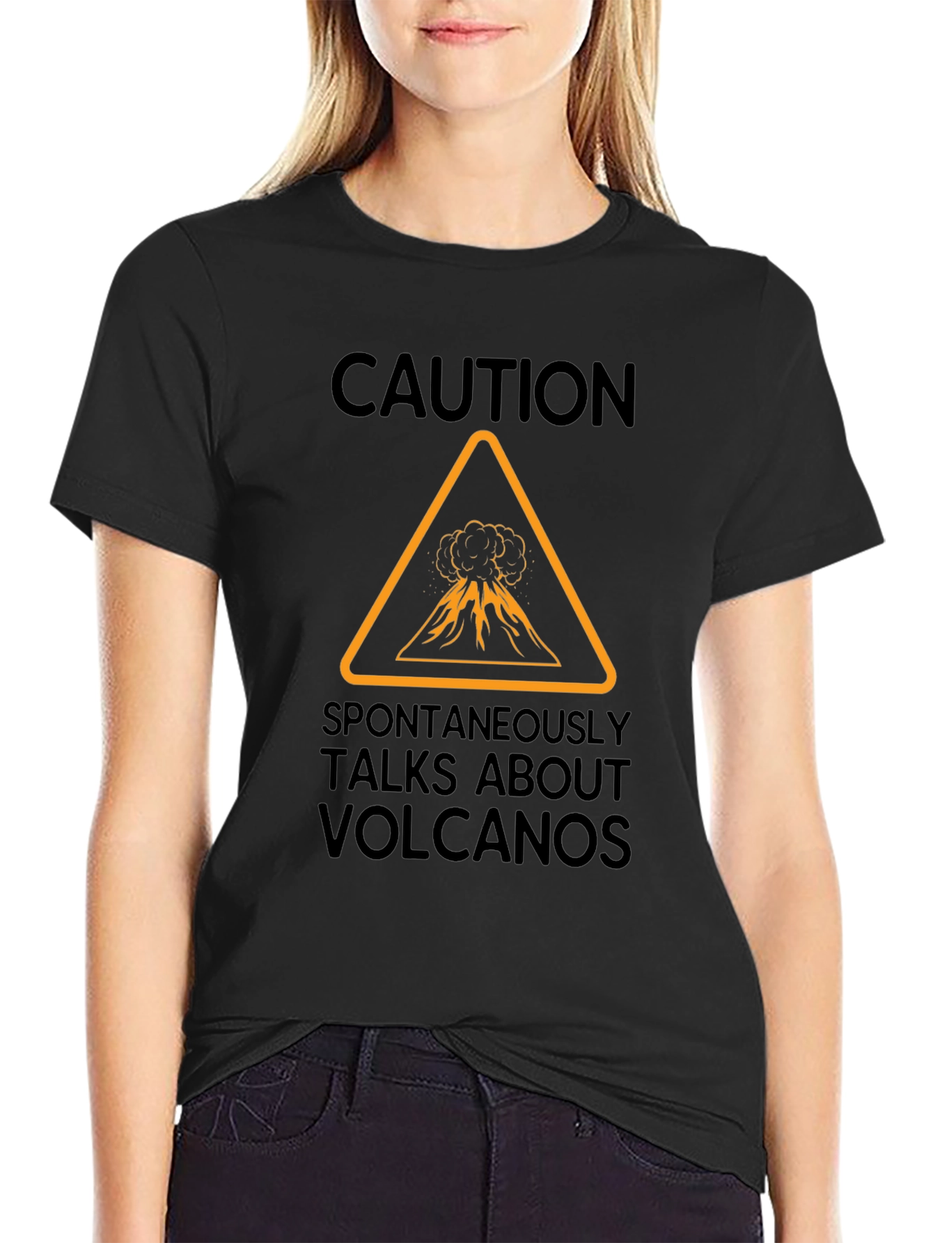 Caution: Volcano Talk T-Shirt - Funny & Unique Design