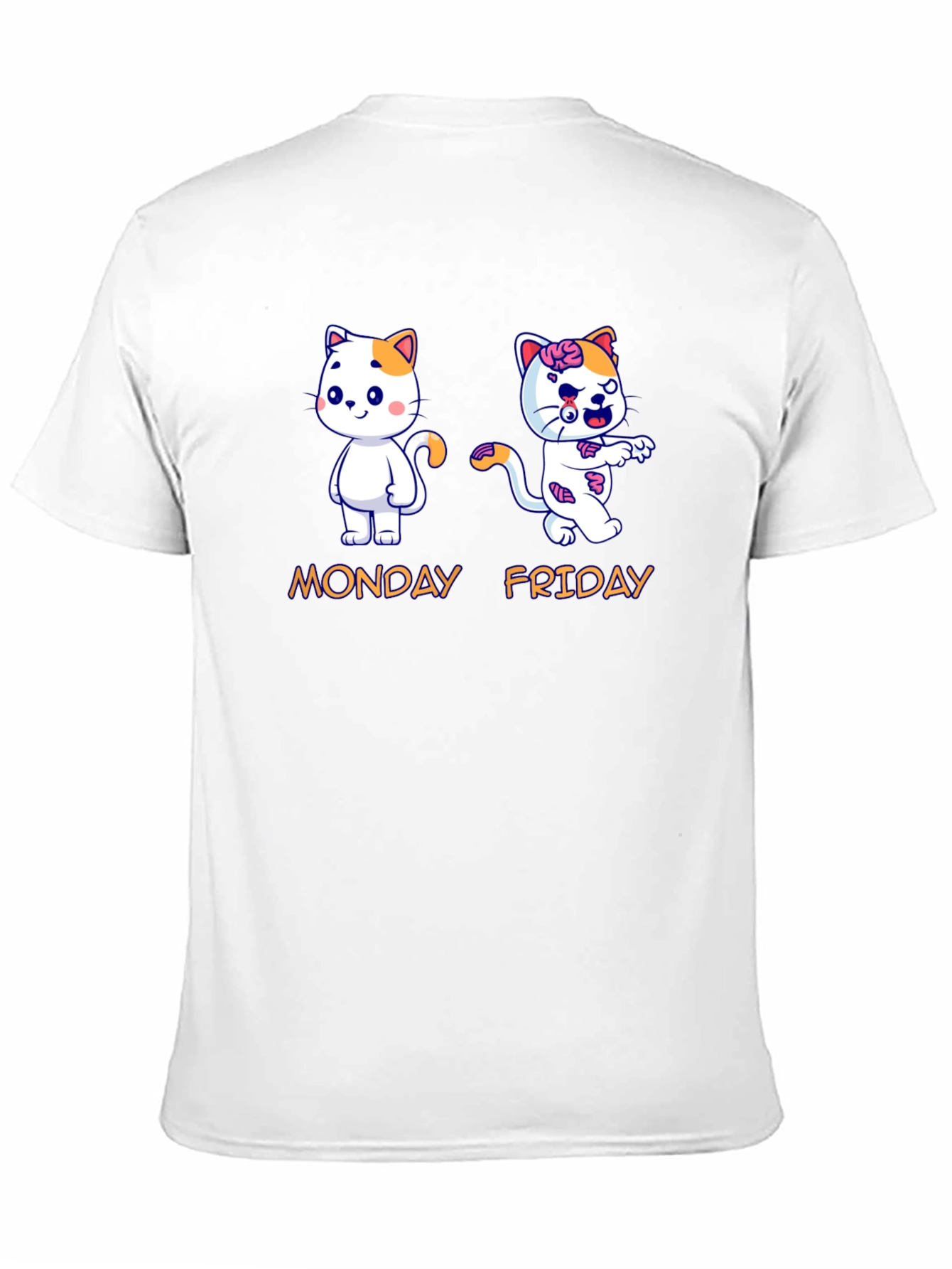 Monday Friday Cat Graphic T-Shirt - Fun and Unique!