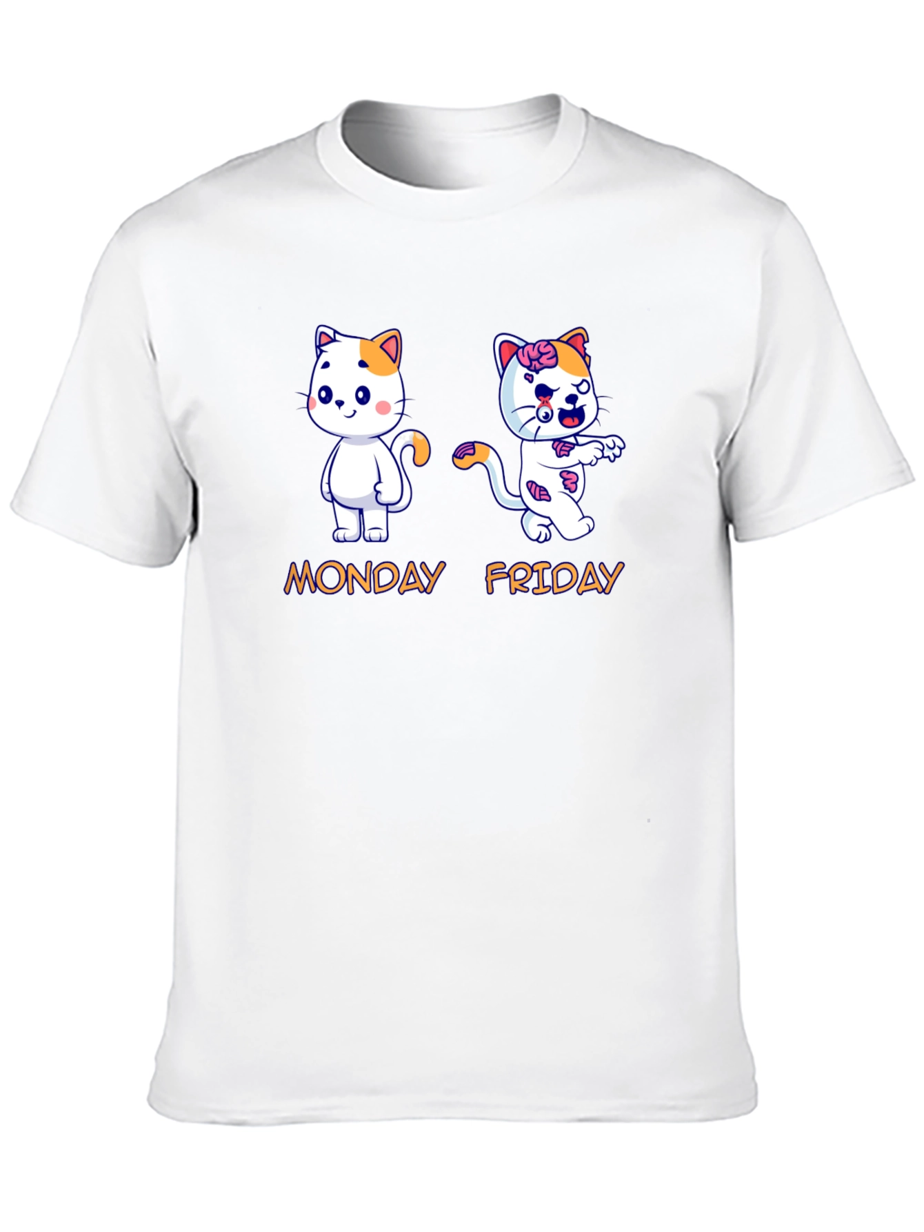 Monday Friday Cat Graphic T-Shirt - Fun and Unique!