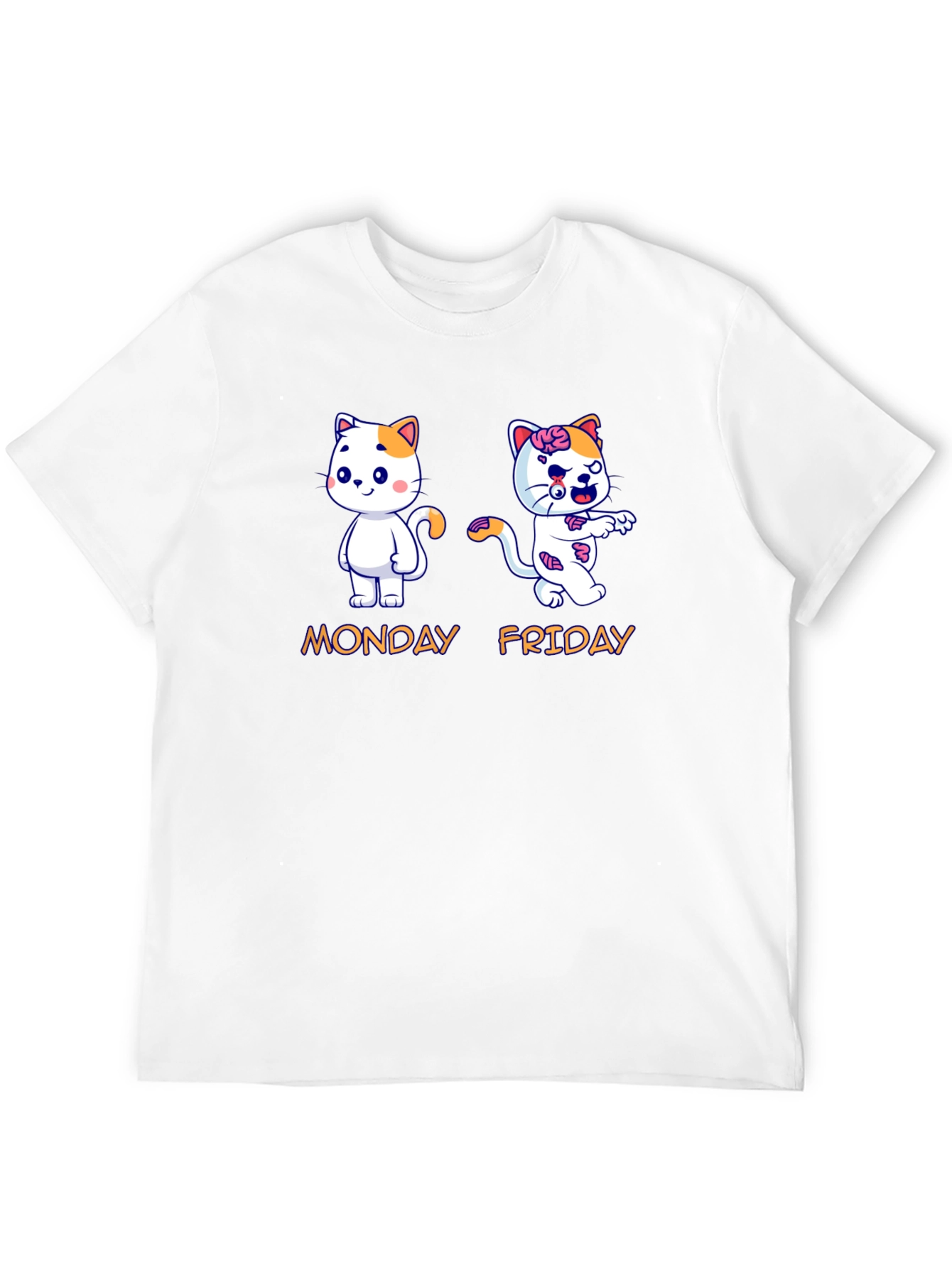 Monday Friday Cat Graphic T-Shirt - Fun and Unique!