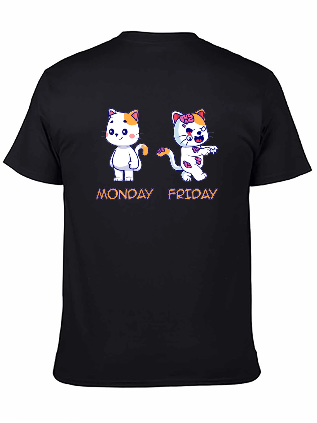 Monday Friday Cat Graphic T-Shirt - Fun and Unique!