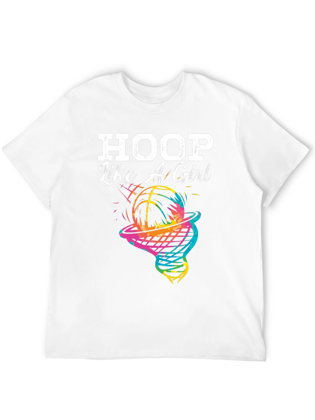 Hoop Like a Girl T-Shirt - Basketball Graphic Tee
