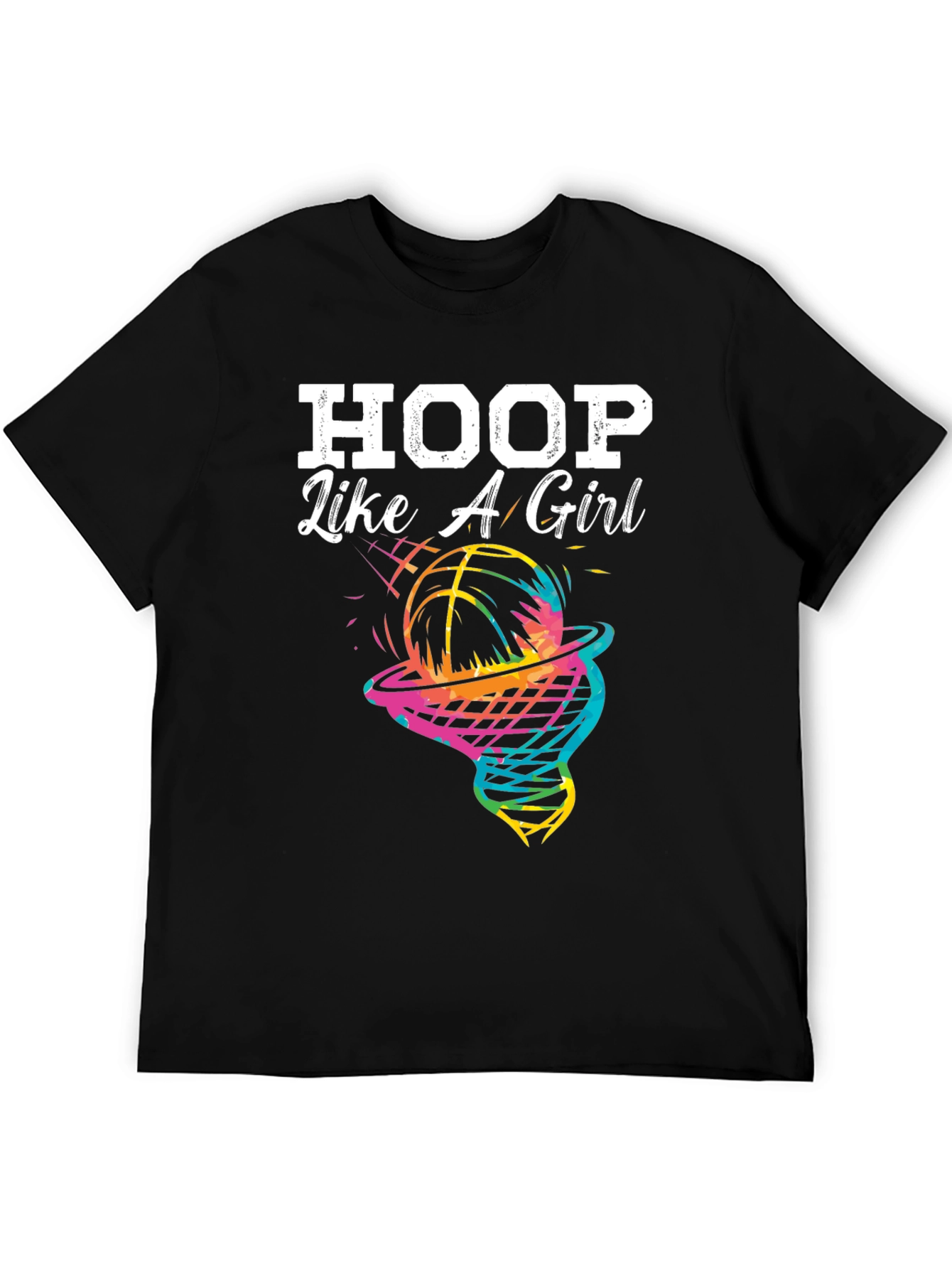 Hoop Like a Girl T-Shirt - Basketball Graphic Tee