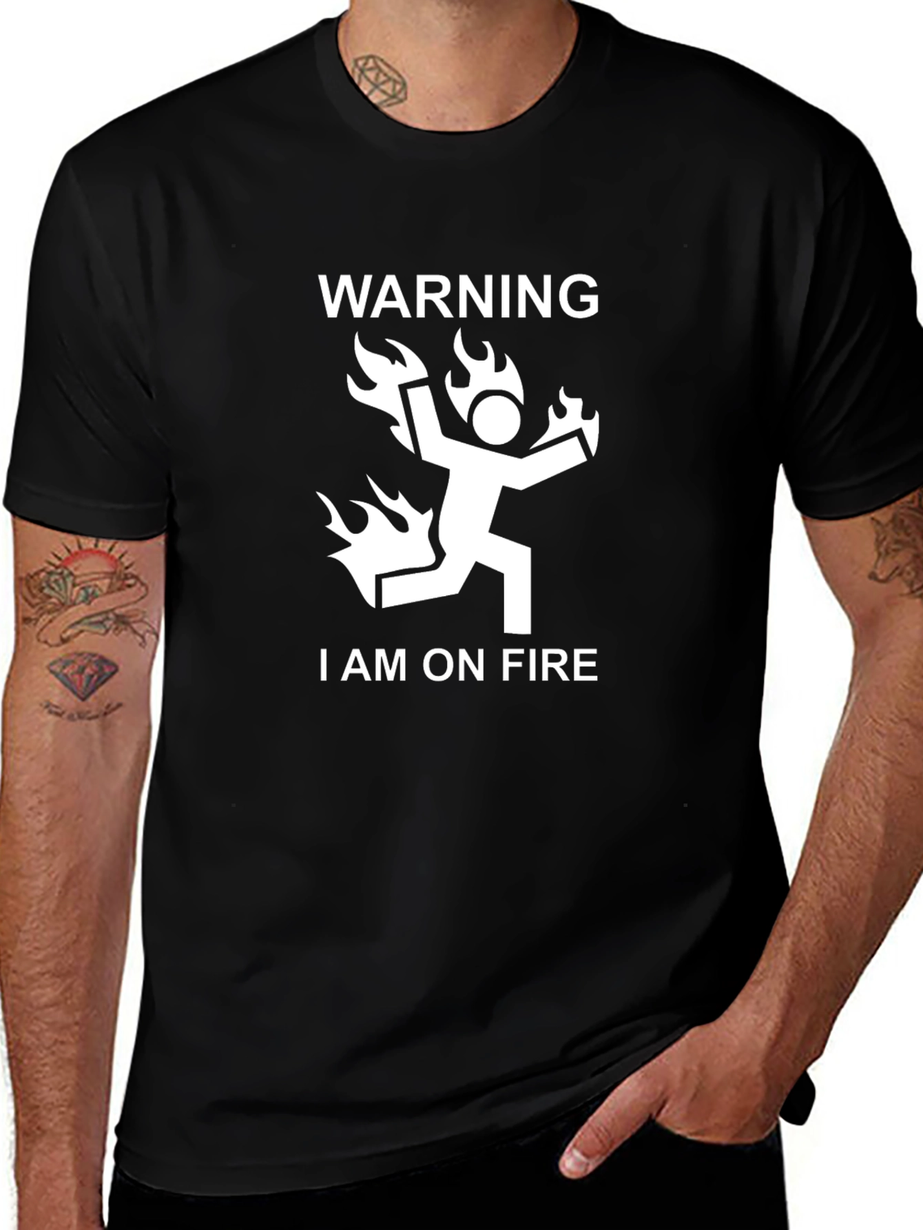 Warning I Am On Fire Graphic T-Shirt