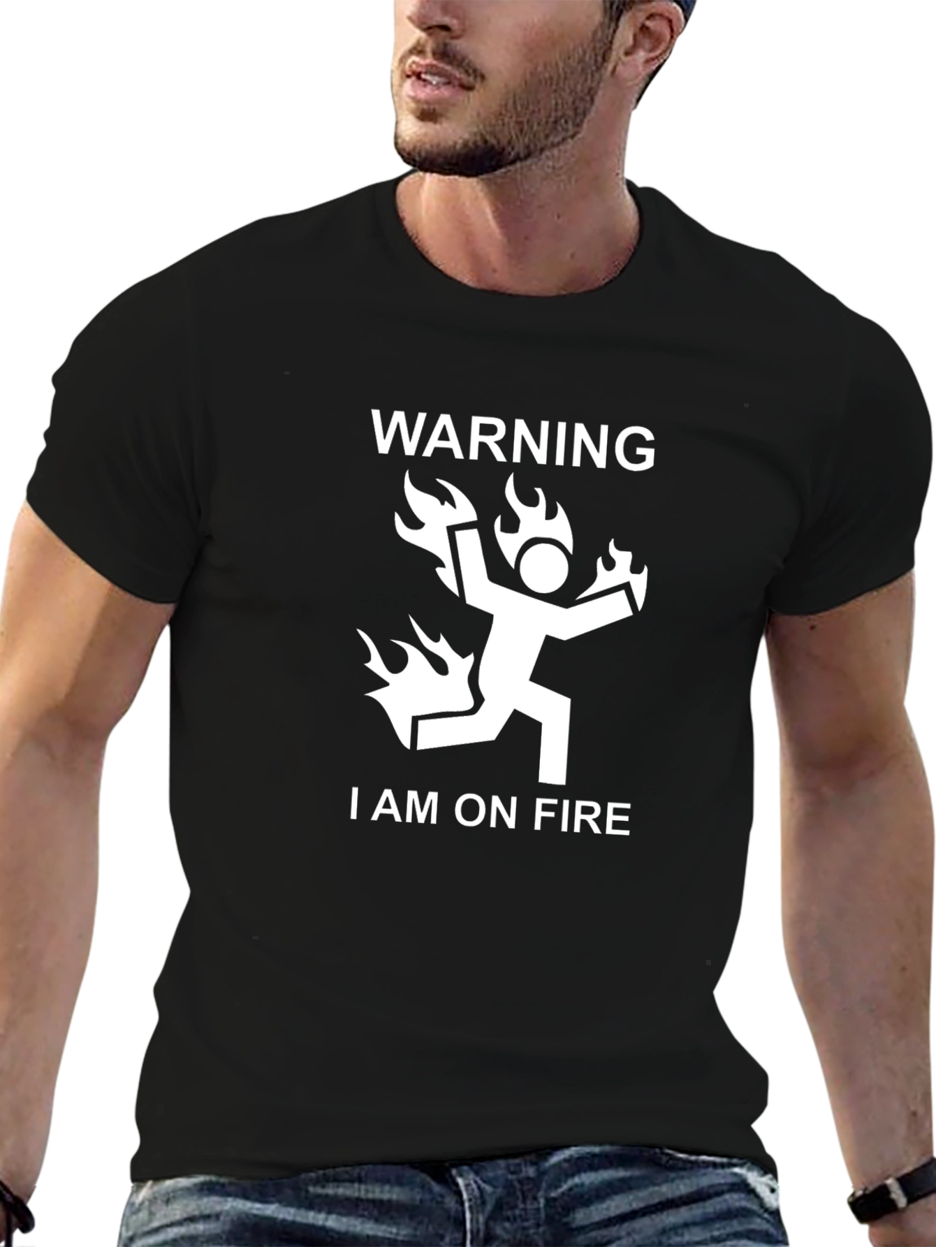 Warning I Am On Fire Graphic T-Shirt