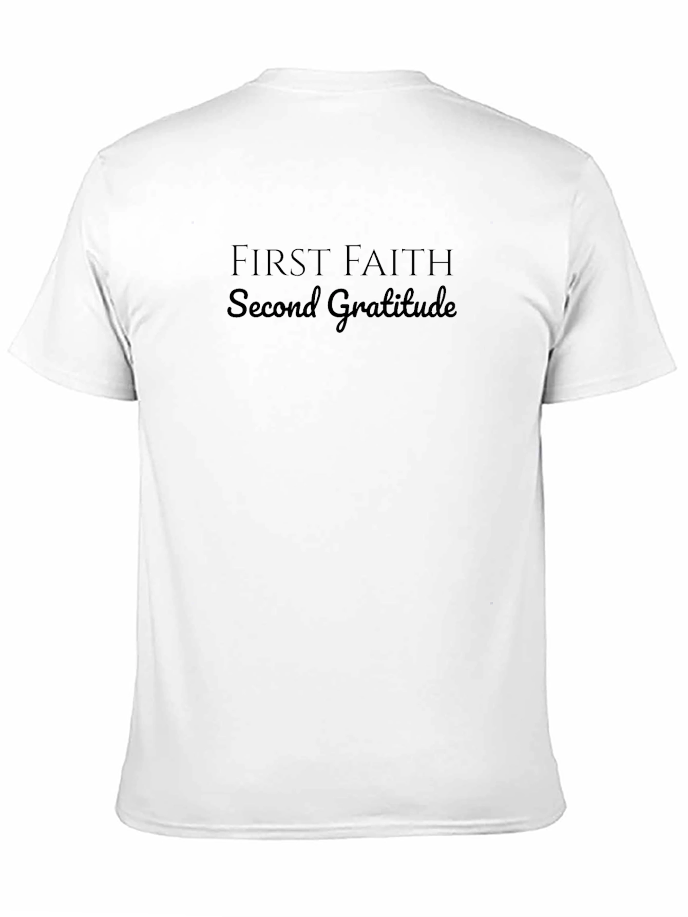 Faith and Gratitude Black Graphic Tee