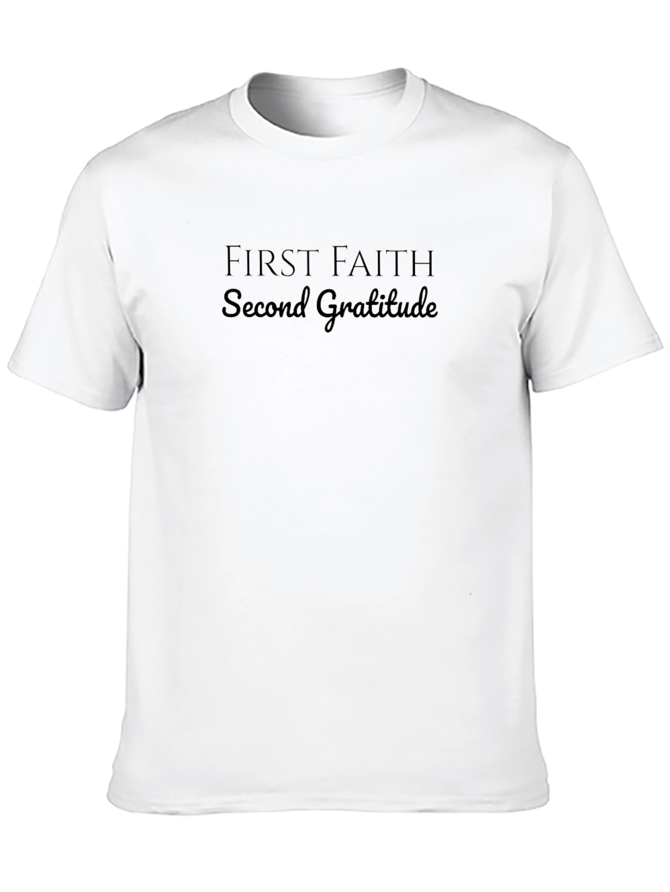 Faith and Gratitude Black Graphic Tee