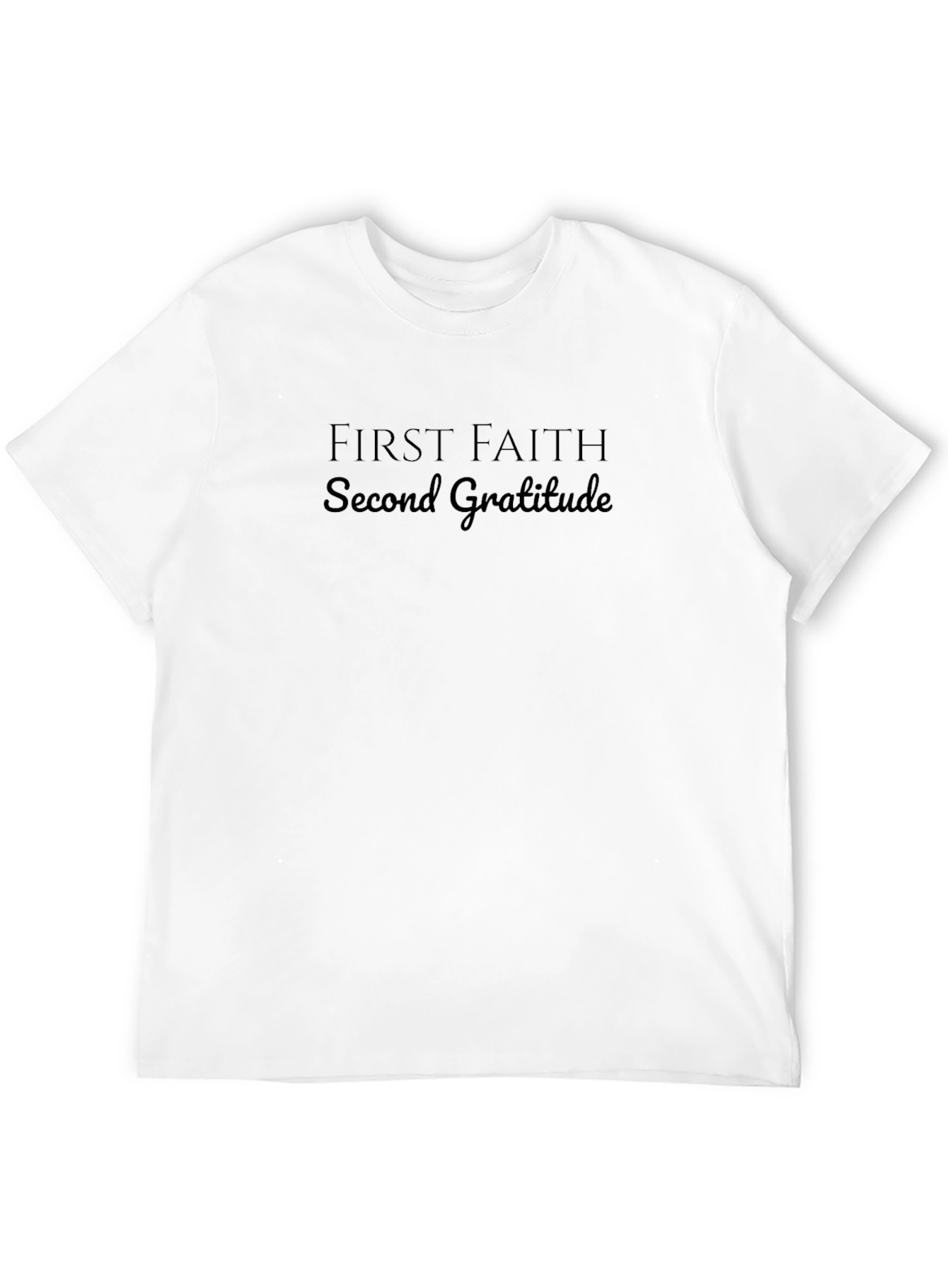 Faith and Gratitude Black Graphic Tee