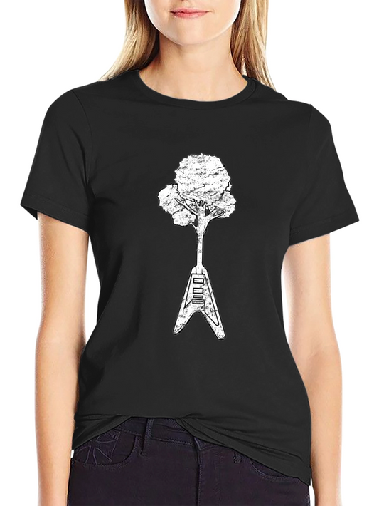 Guitar Tree Graphic Tee - Nature Meets Music