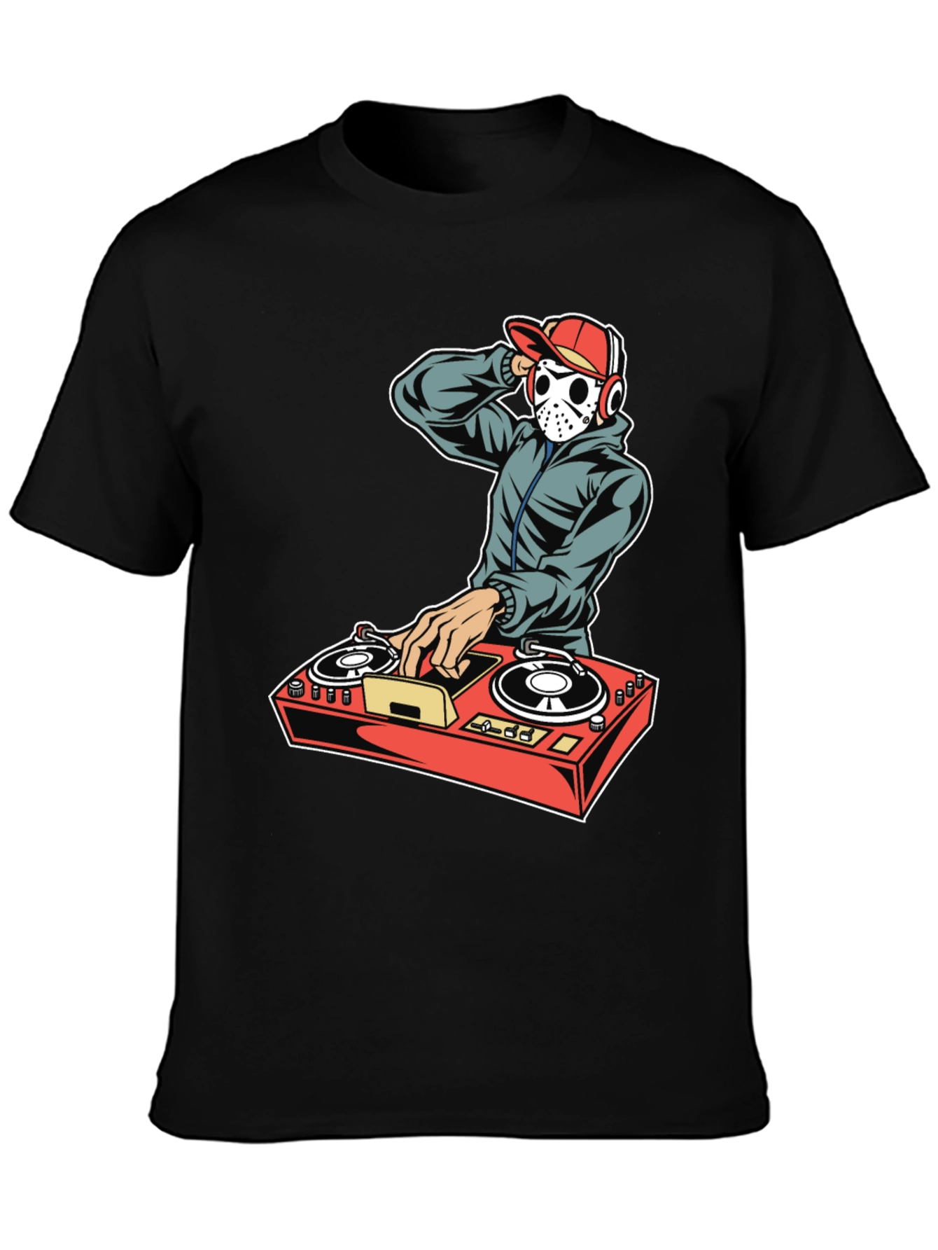 DJ Hockey Mask T-Shirt - Music Mixer Graphic Tee