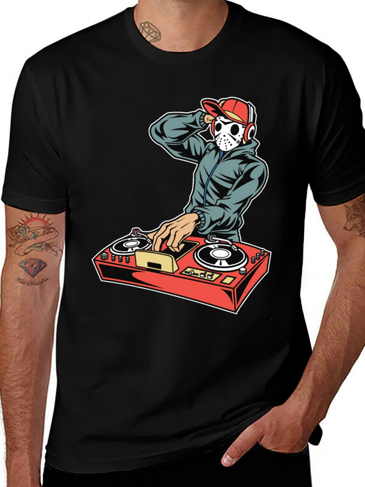 DJ Hockey Mask T-Shirt - Music Mixer Graphic Tee