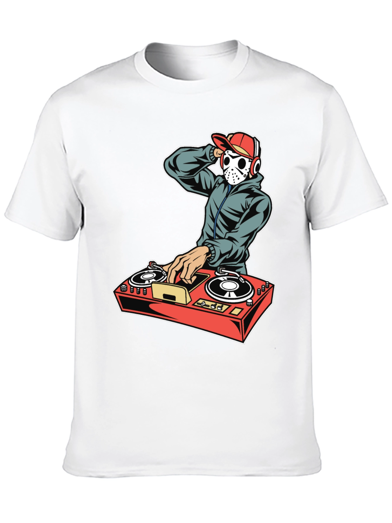 DJ Hockey Mask T-Shirt - Music Mixer Graphic Tee