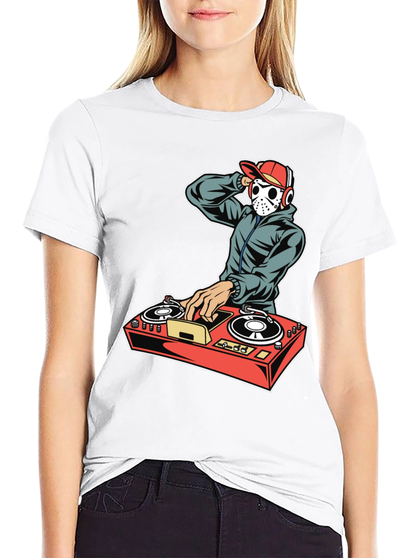 DJ Hockey Mask T-Shirt - Music Mixer Graphic Tee