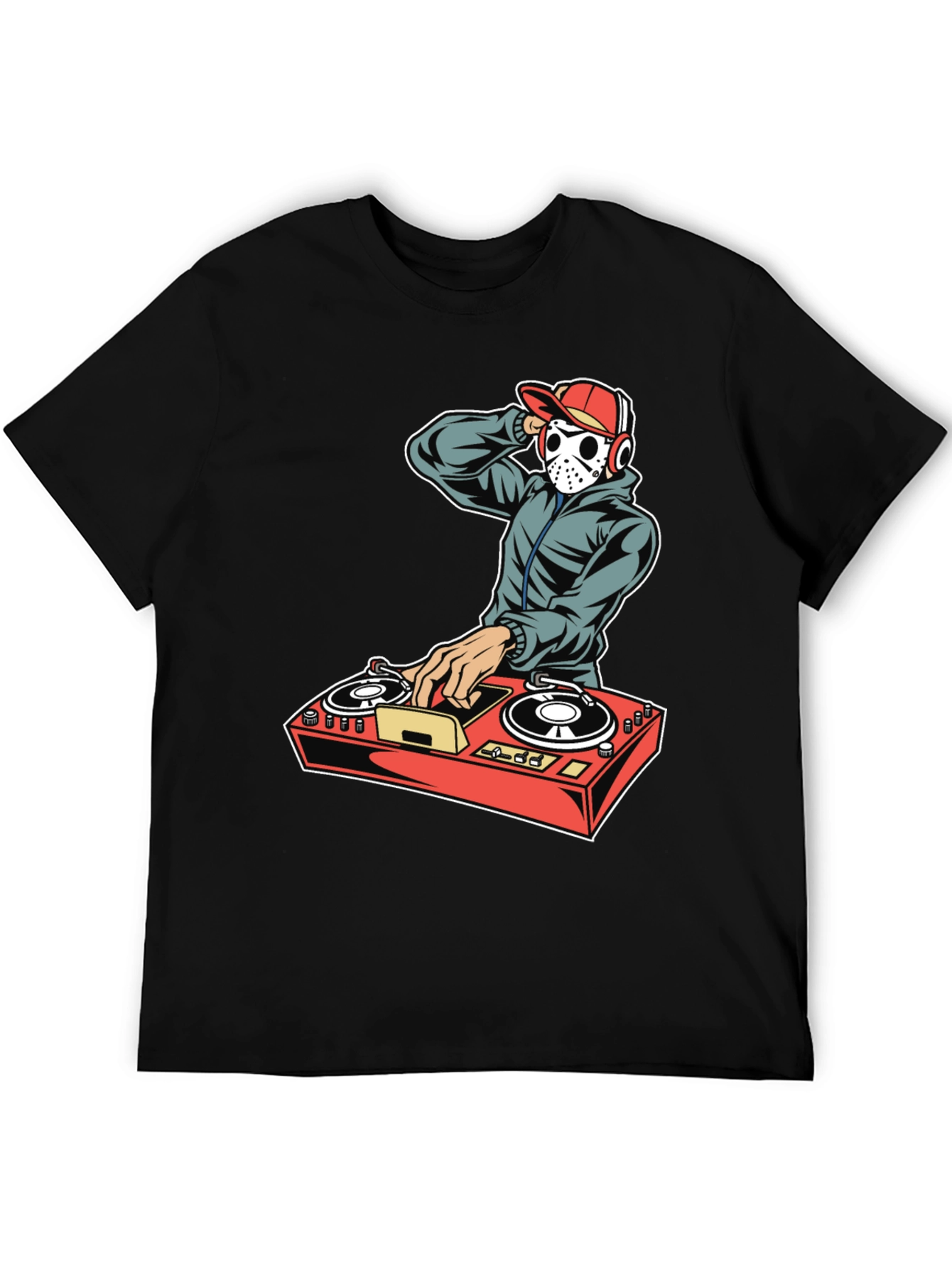 DJ Hockey Mask T-Shirt - Music Mixer Graphic Tee
