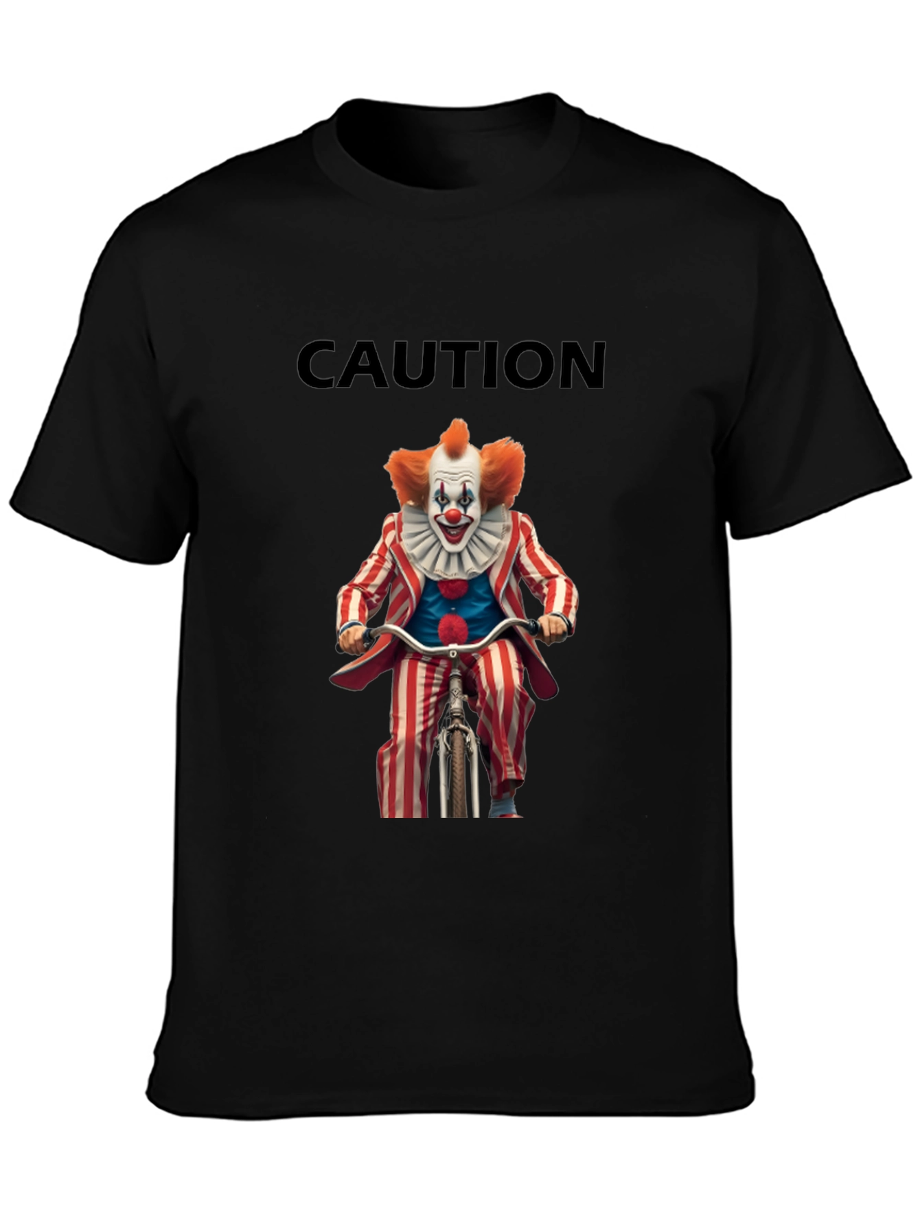 Caution Clown on Bike Graphic T-Shirt