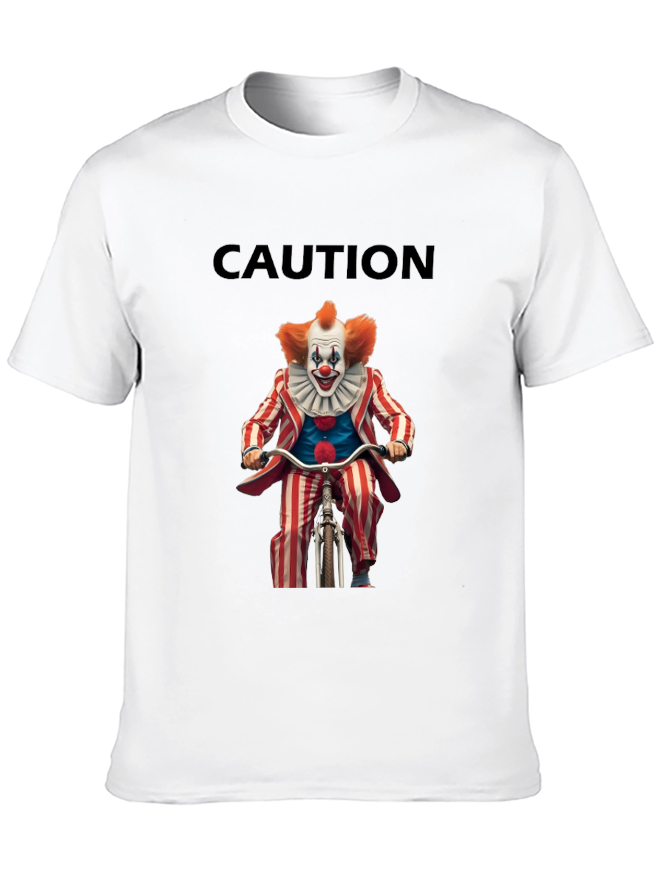 Caution Clown on Bike Graphic T-Shirt