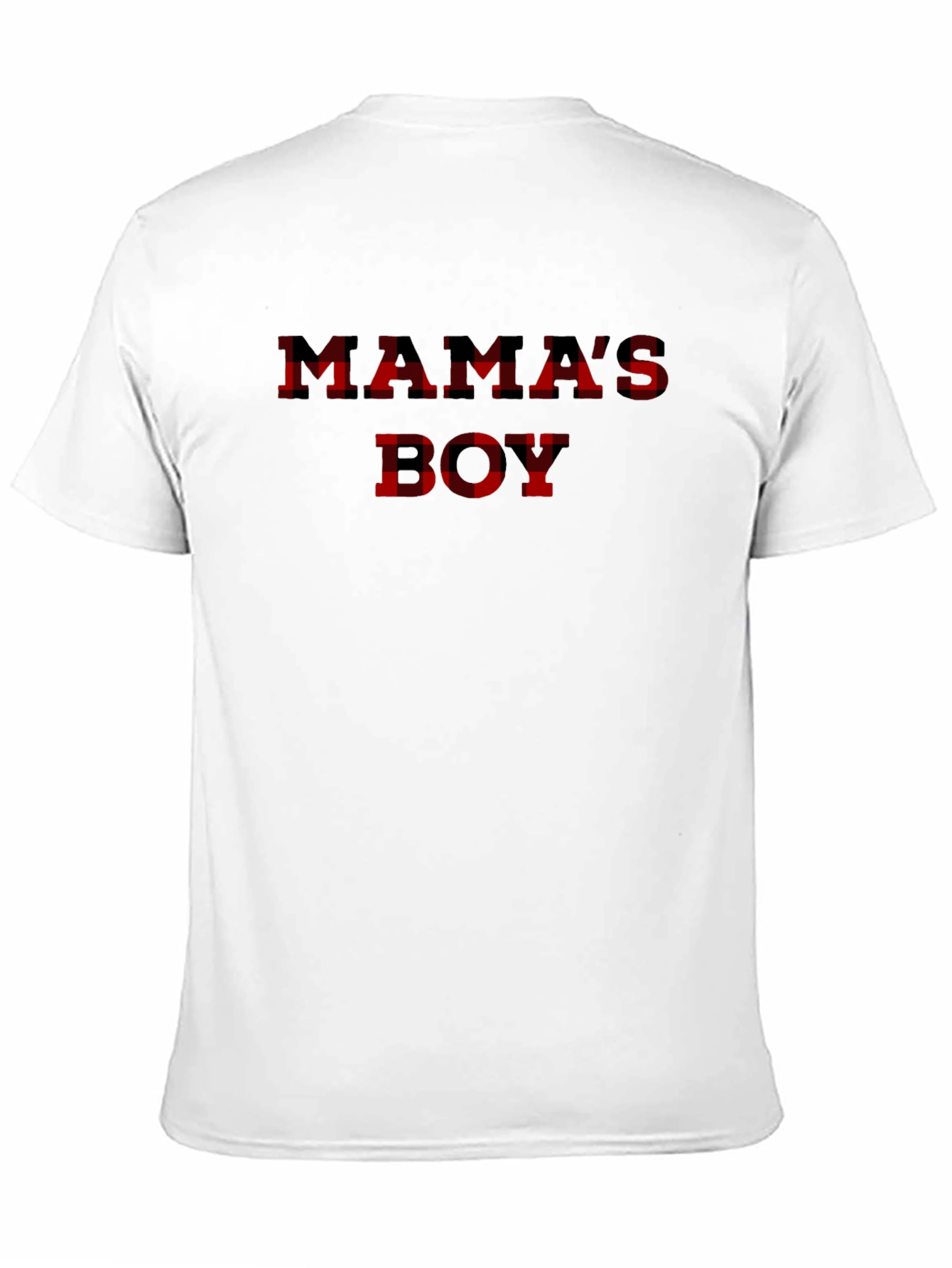 Mamas Boy Plaid T-Shirt - Mens Black Tee
