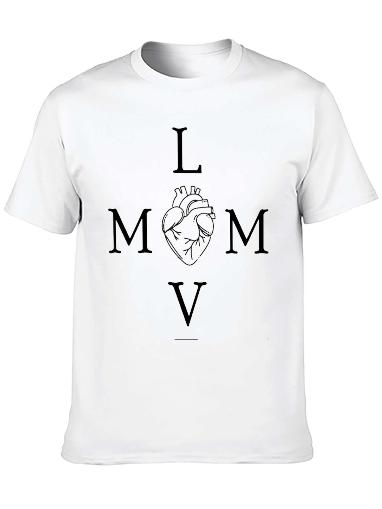 LVMV Heart Graphic Black T-Shirt