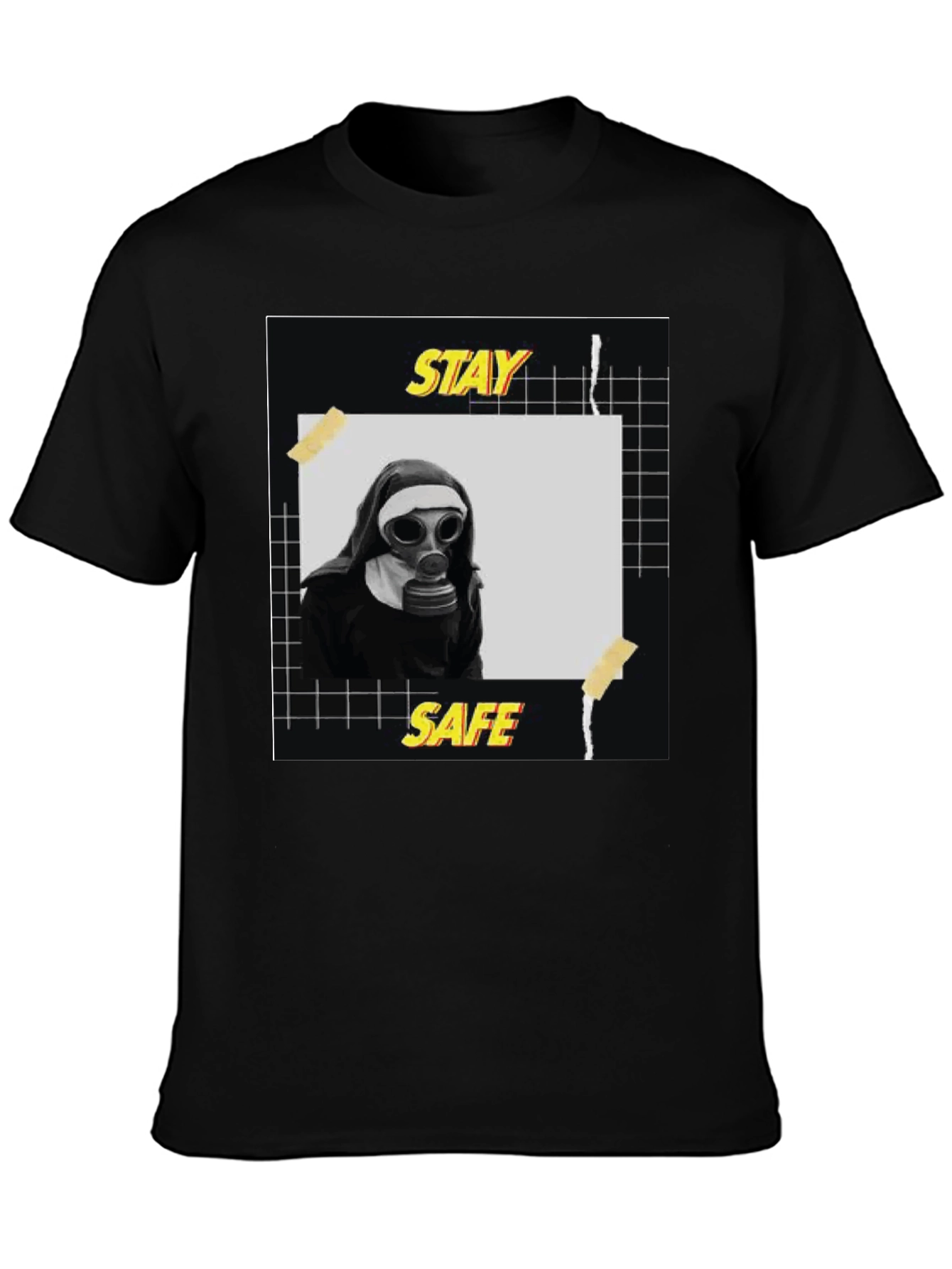 Stay Safe Graphic Tee - Unisex Black T-Shirt