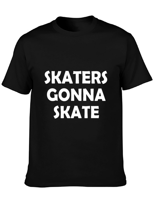 Skaters Gonna Skate Graphic Tee - Classic Black T-Shirt