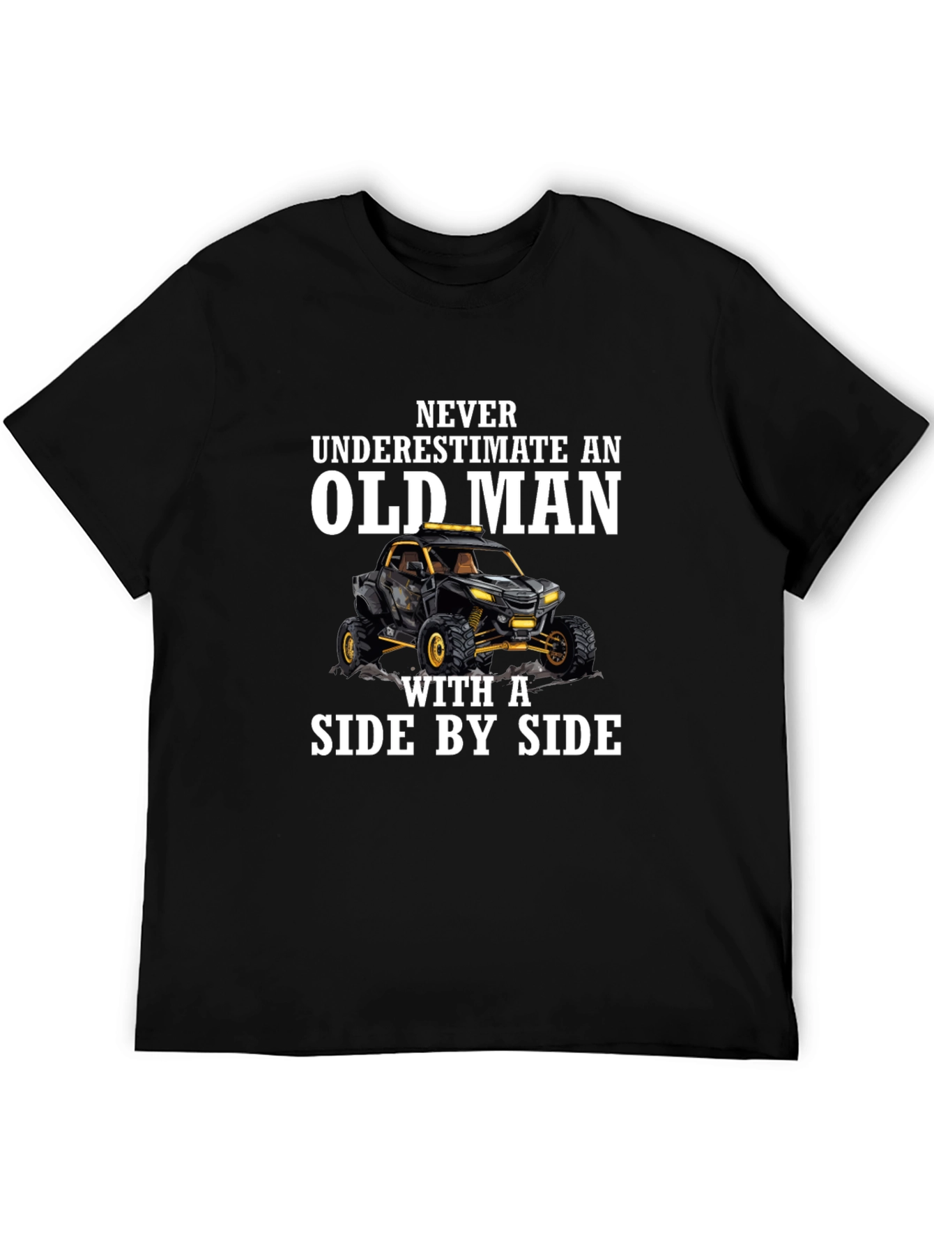 Old Man Side by Side T-Shirt - Black
