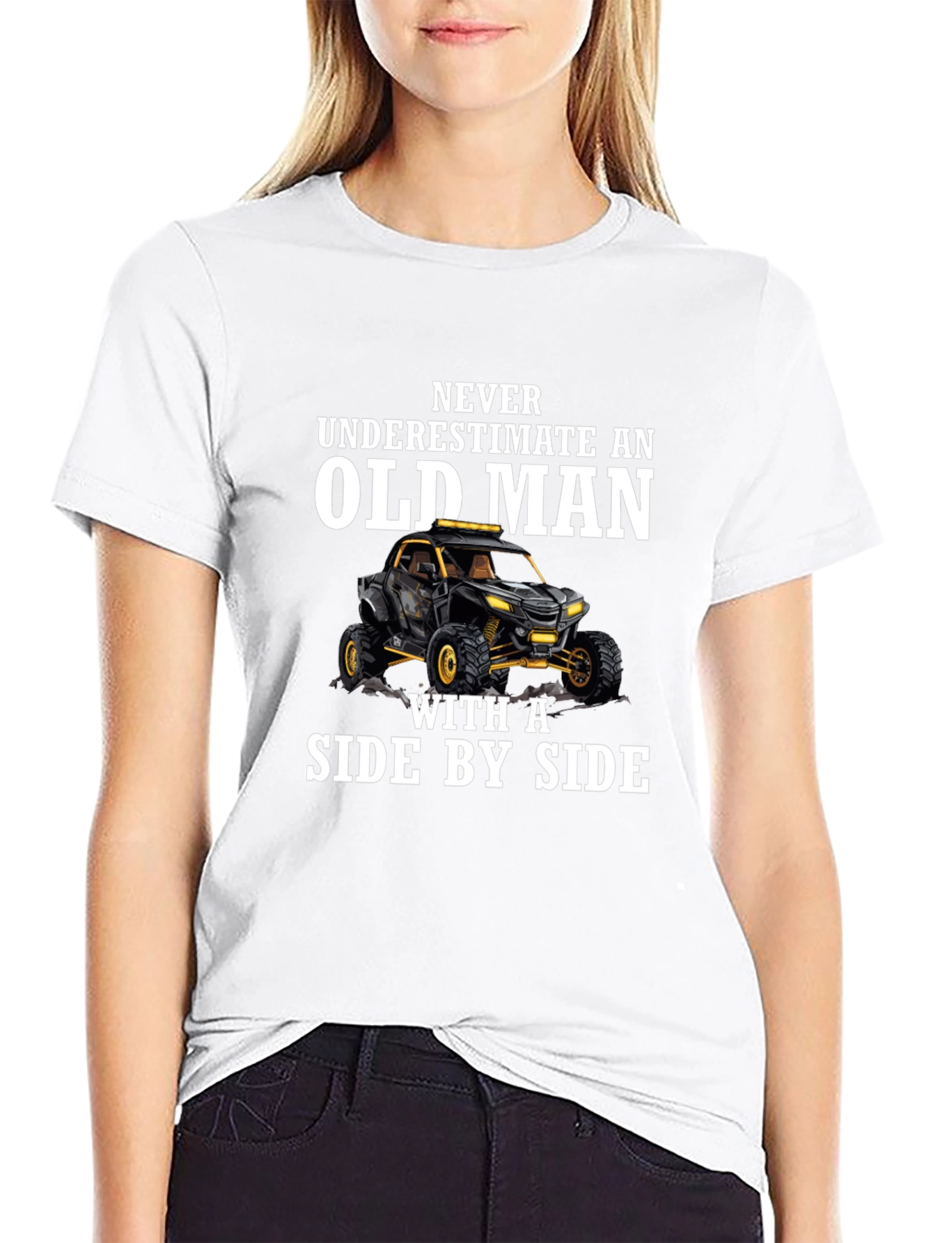 Old Man Side by Side T-Shirt - Black