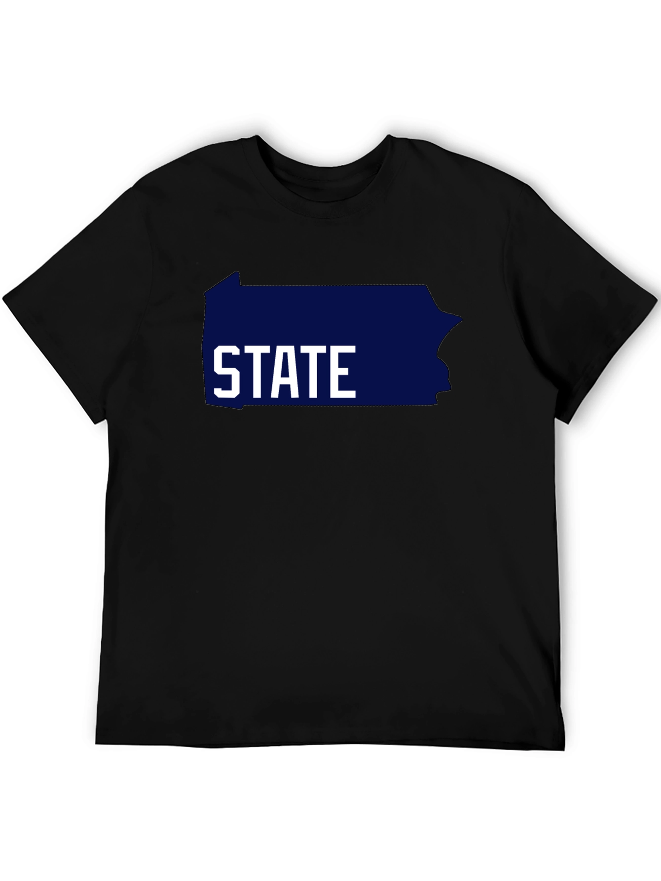 Pennsylvania State Graphic Tee - Black Cotton T-Shirt