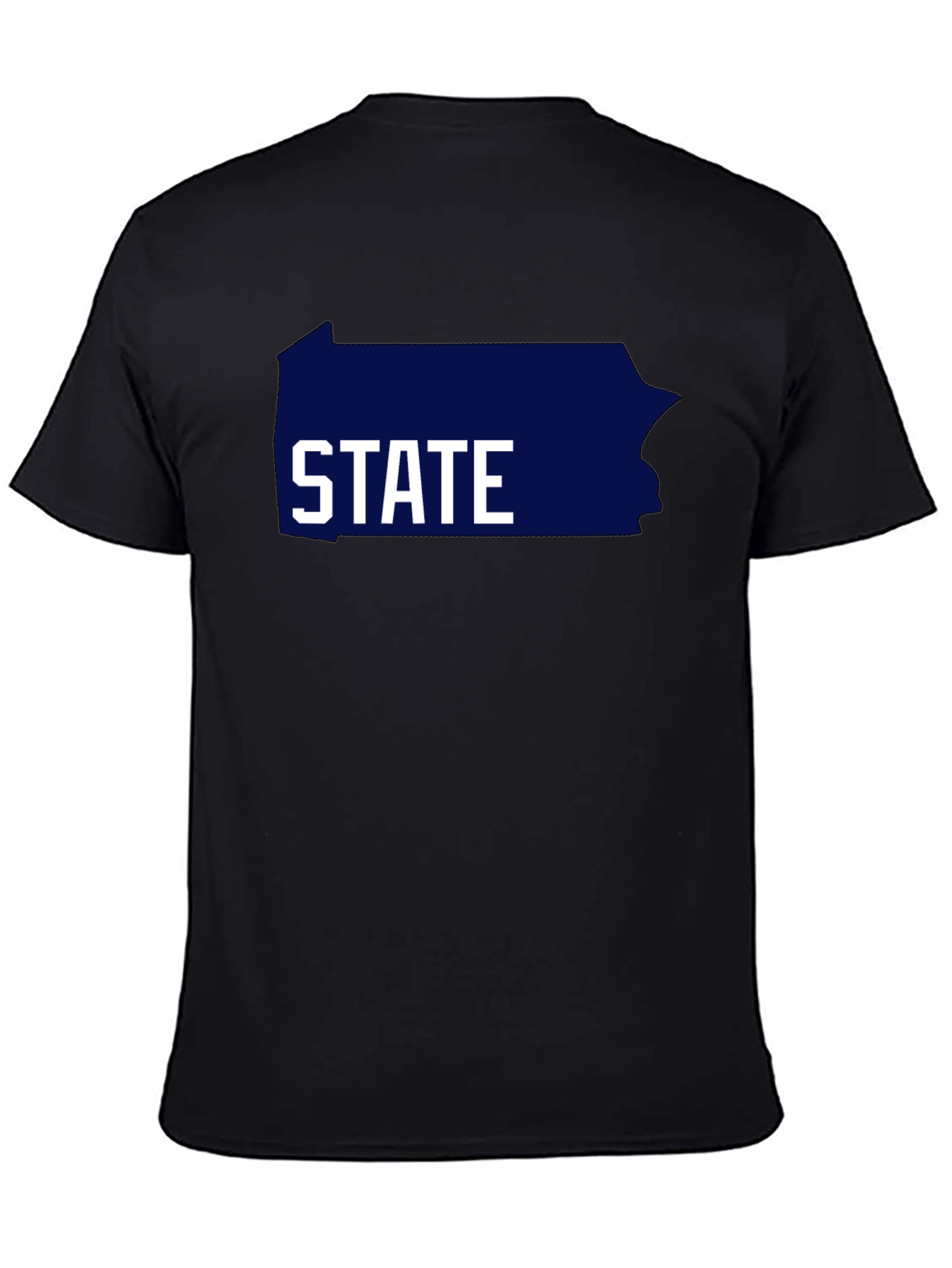 Pennsylvania State Graphic Tee - Black Cotton T-Shirt