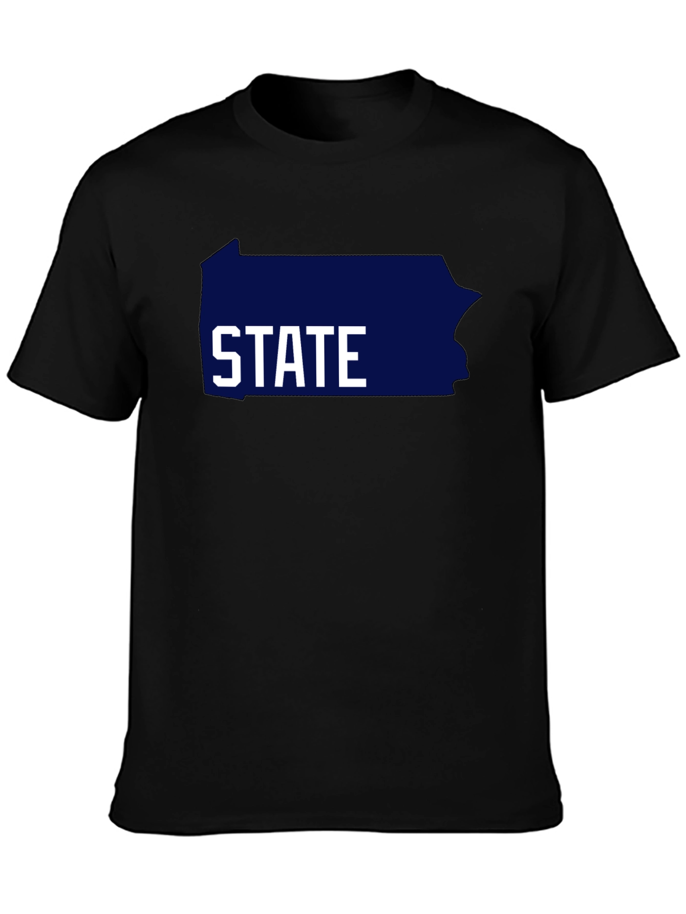 Pennsylvania State Graphic Tee - Black Cotton T-Shirt