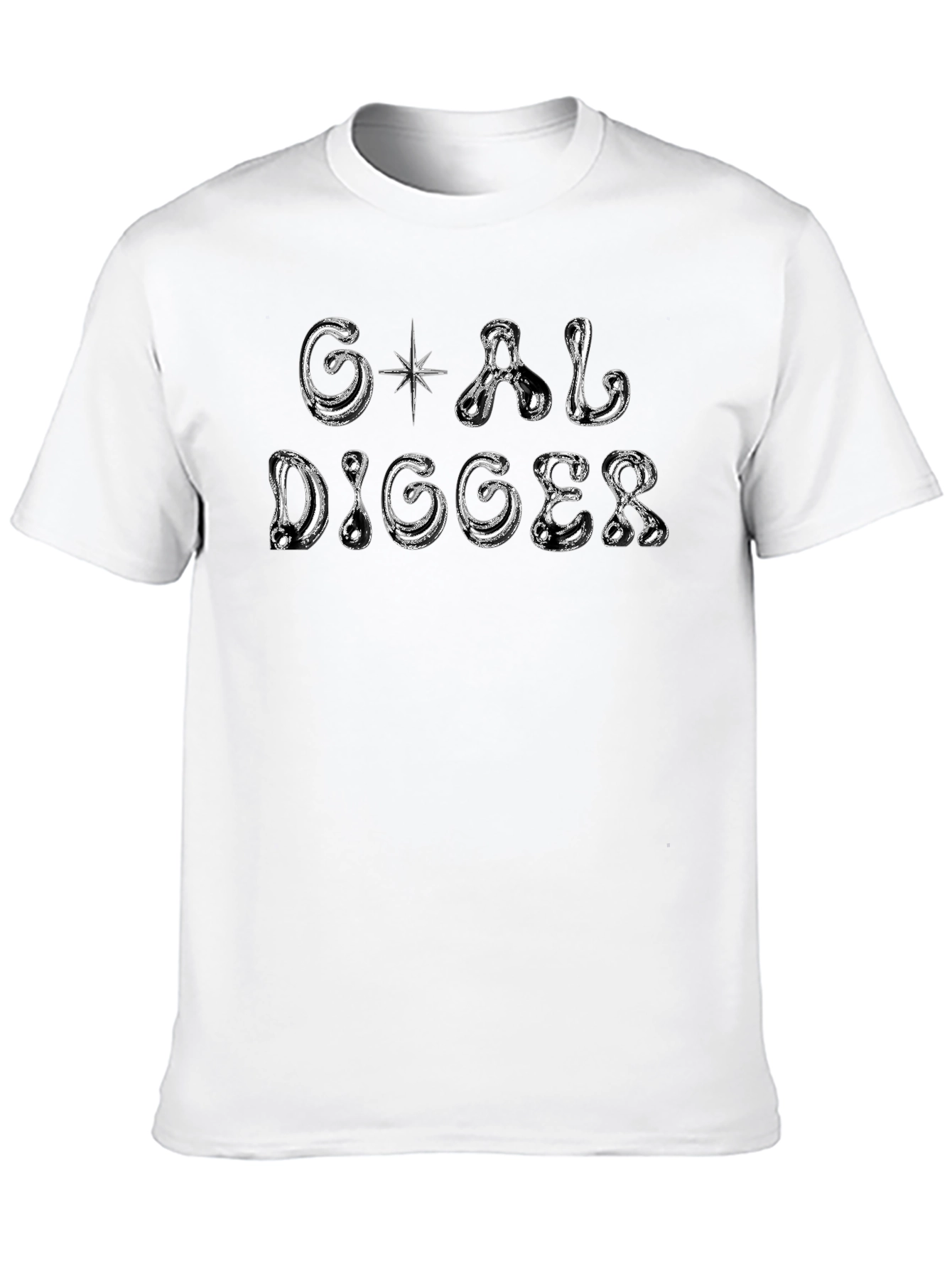 Goal Digger Graphic Print Black T-Shirt