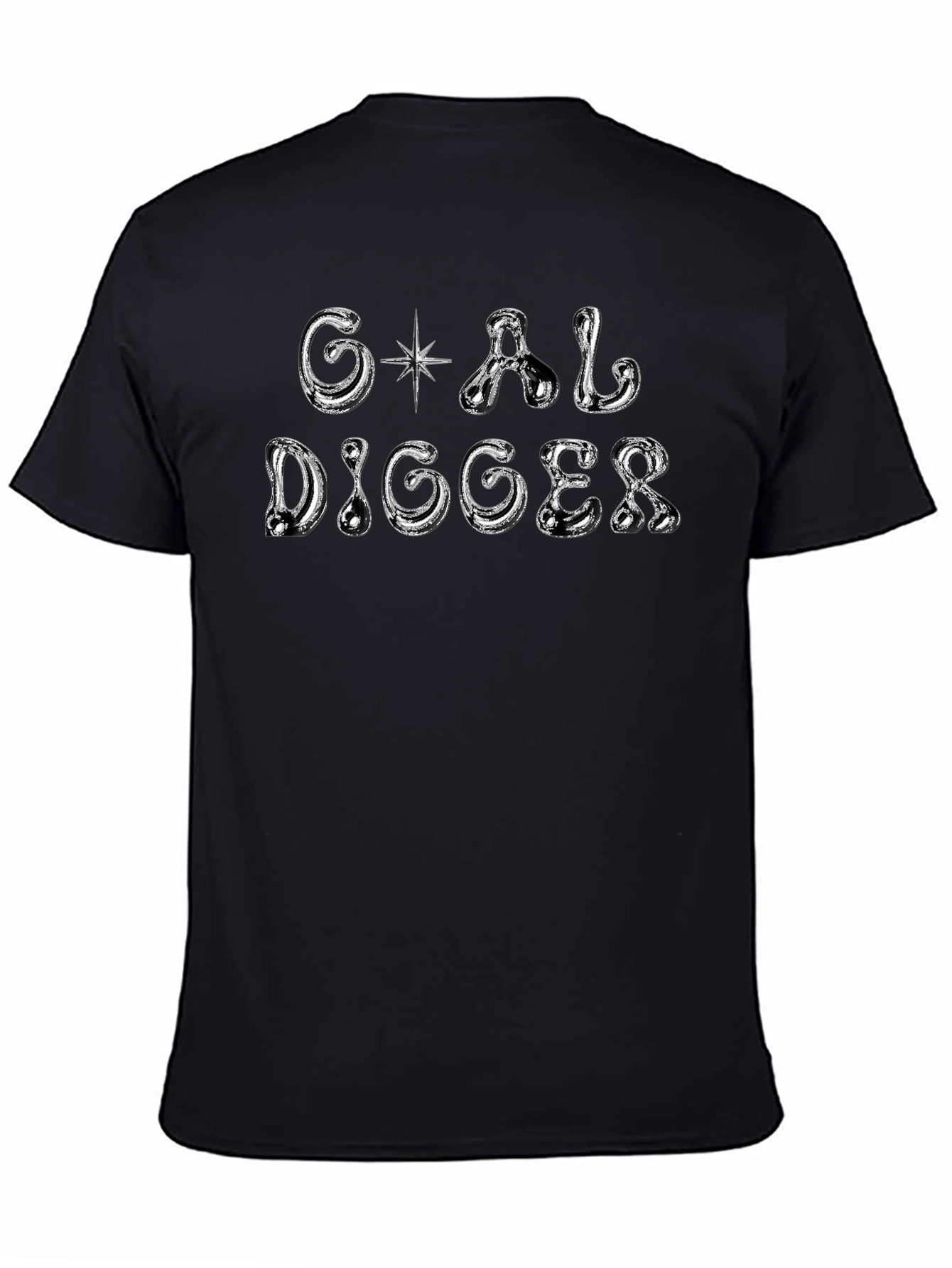 Goal Digger Graphic Print Black T-Shirt