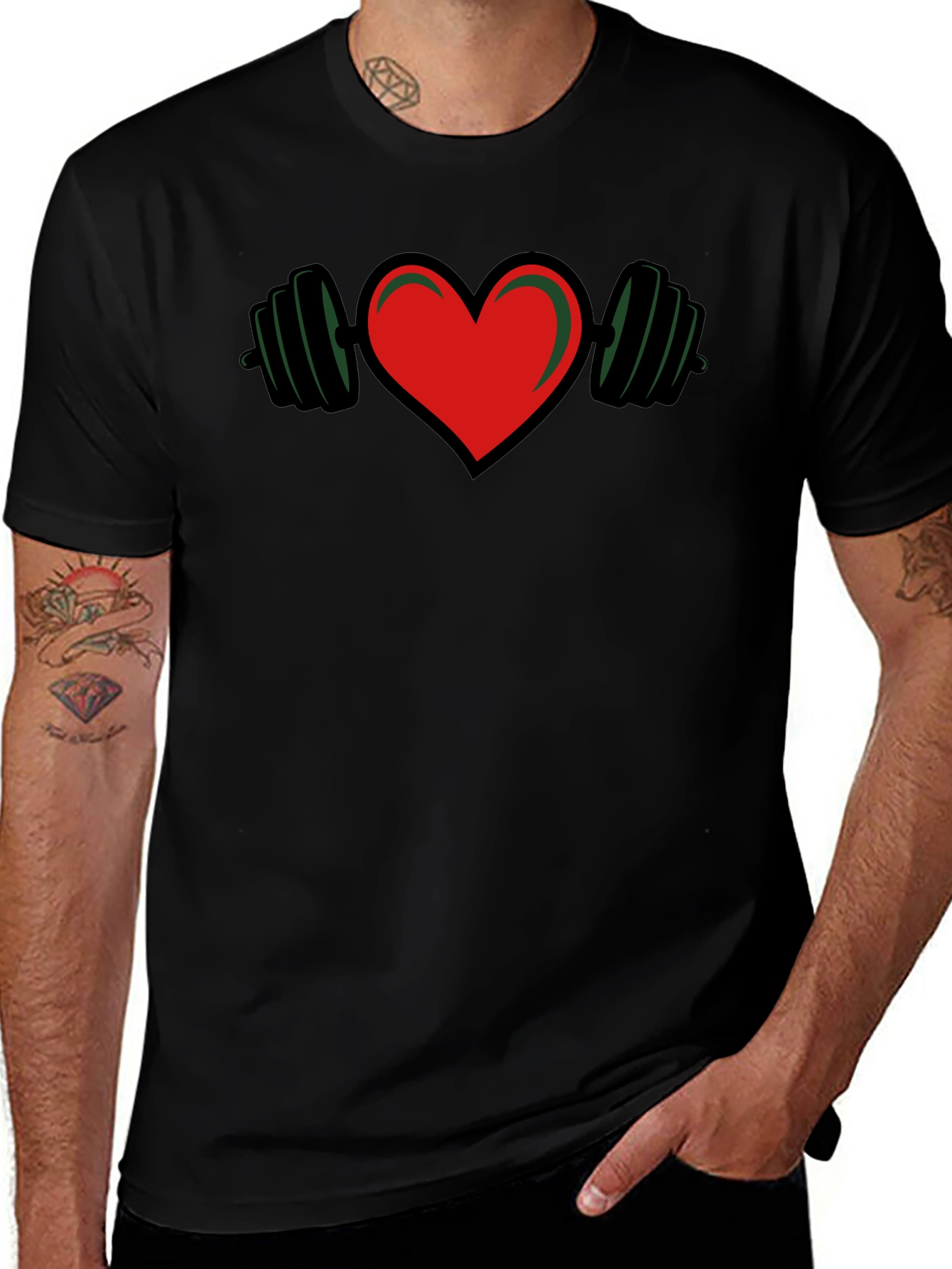 Weightlifting Heart T-Shirt - Fitness Love Tee