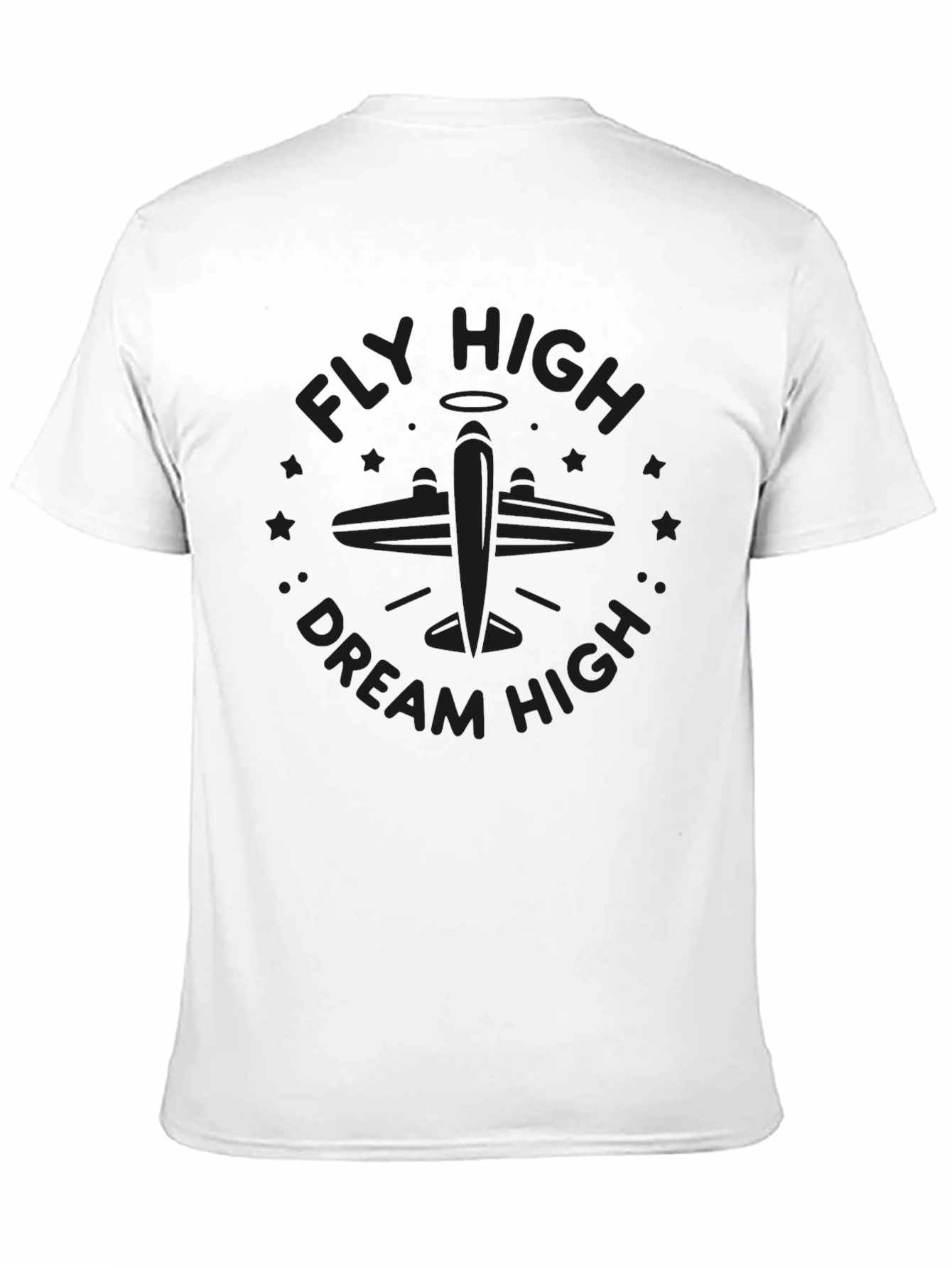 Fly High Dream High Airplane Graphic T-Shirt