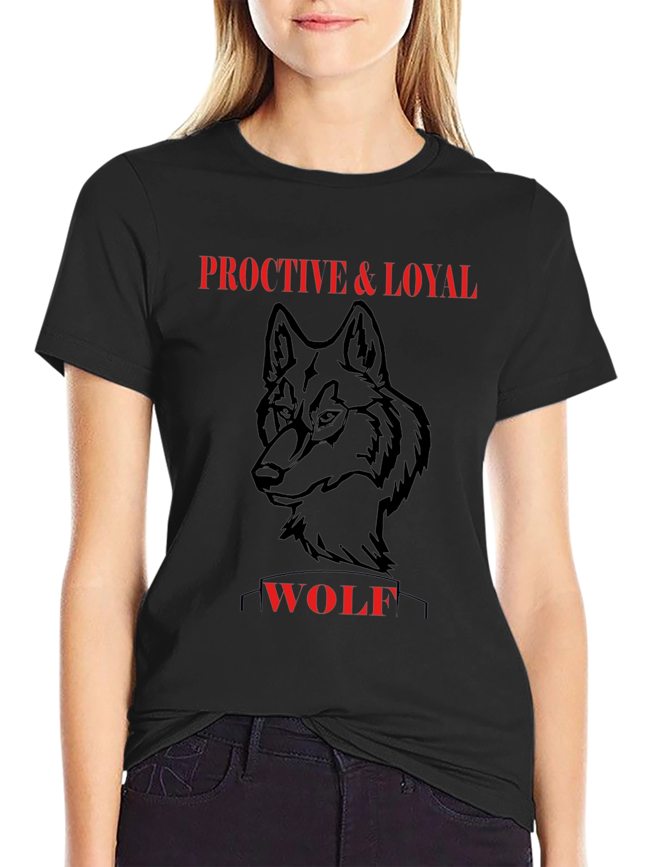 Proactive & Loyal Wolf Graphic T-Shirt