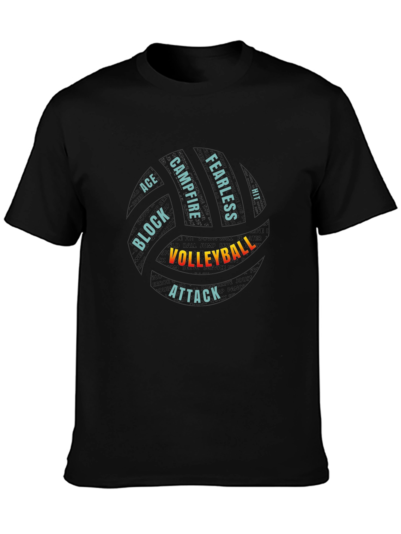 Volleyball Word Art T-Shirt