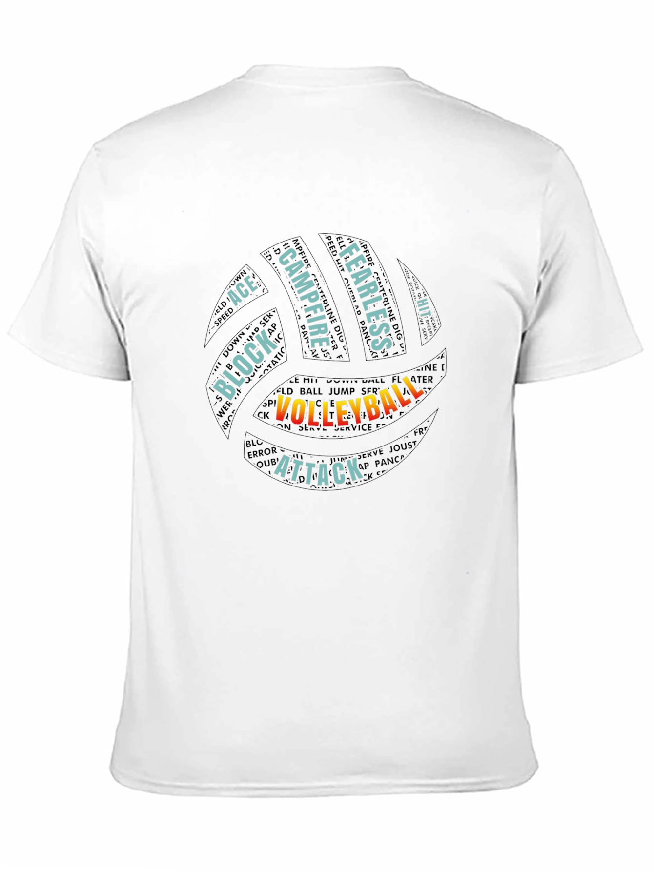 Volleyball Word Art T-Shirt