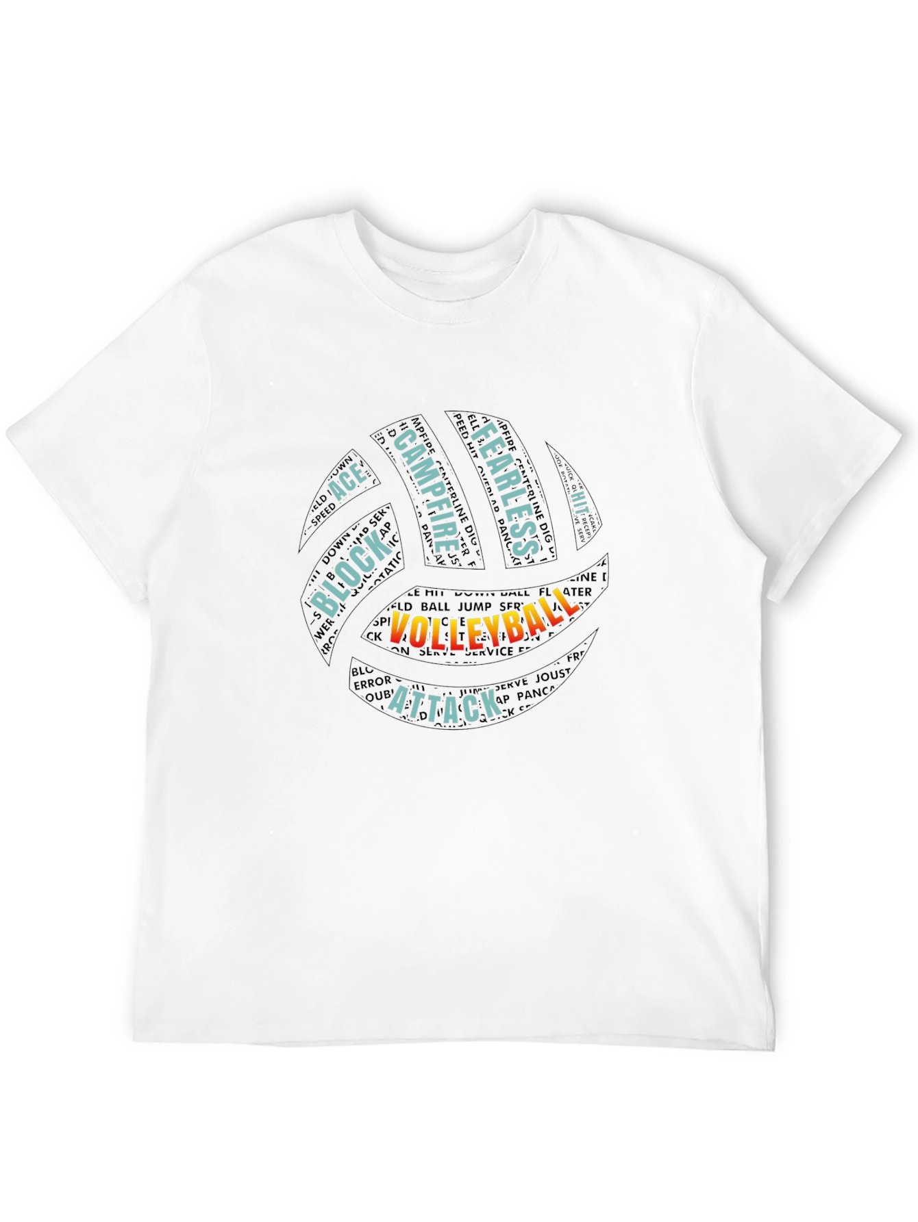 Volleyball Word Art T-Shirt