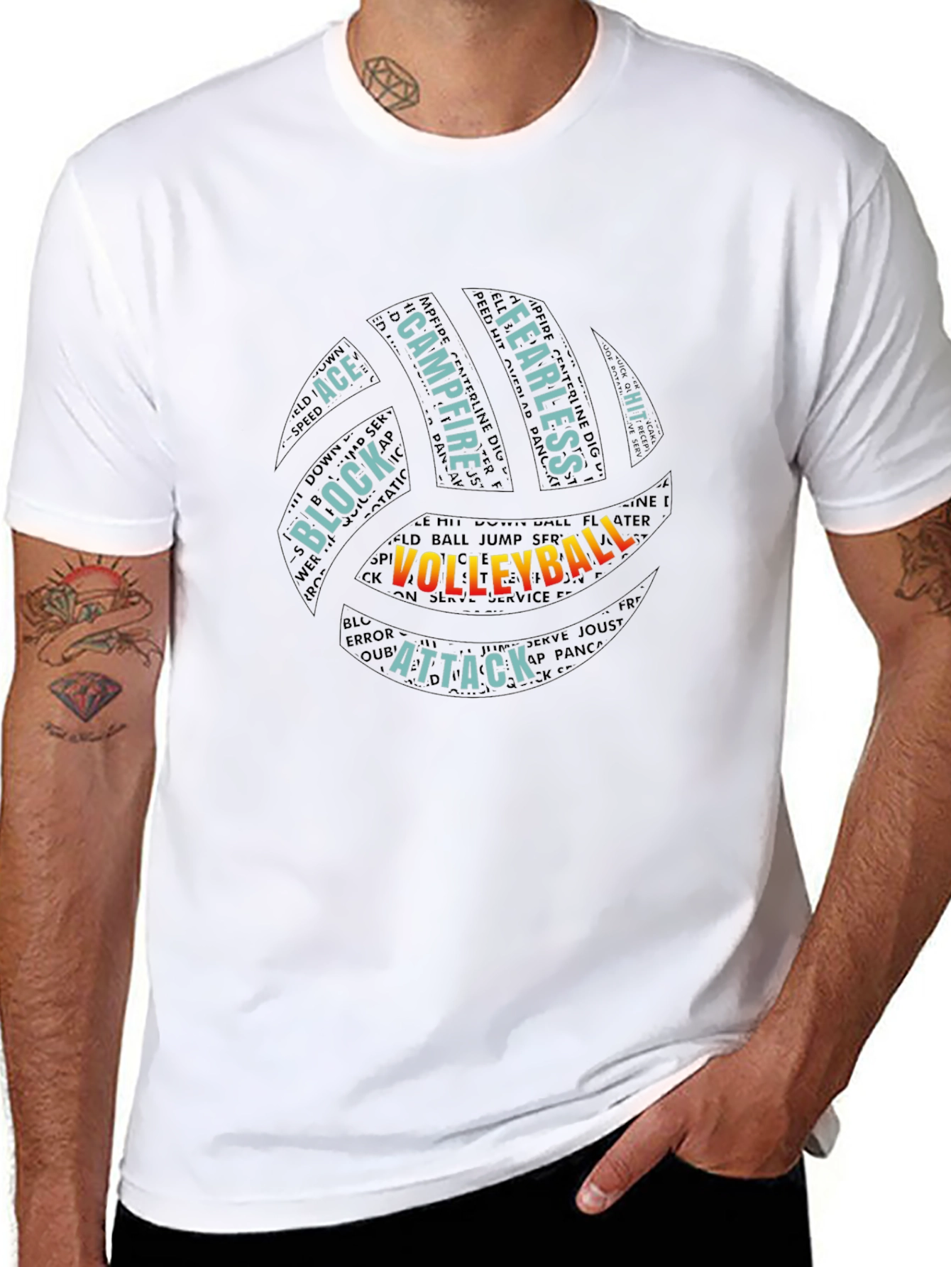 Volleyball Word Art T-Shirt