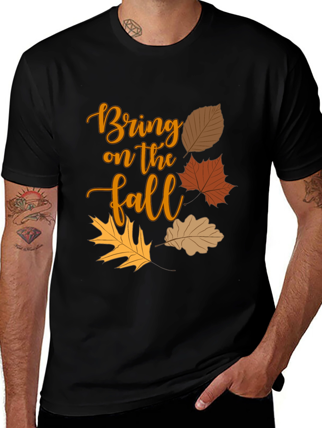 Bring on the Fall T-Shirt - Autumn Leaves Design
