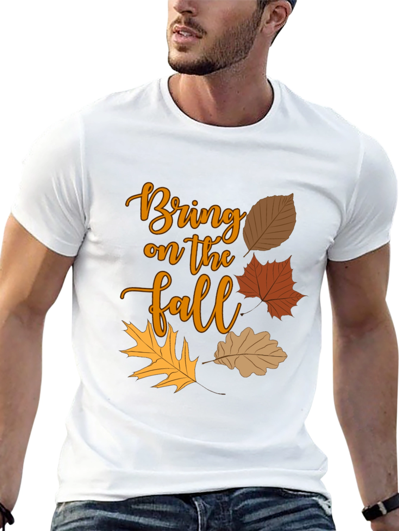 Bring on the Fall T-Shirt - Autumn Leaves Design