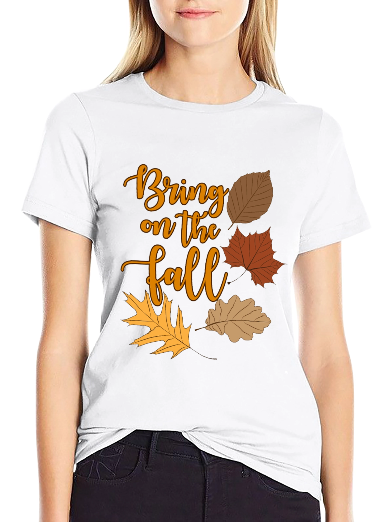 Bring on the Fall T-Shirt - Autumn Leaves Design