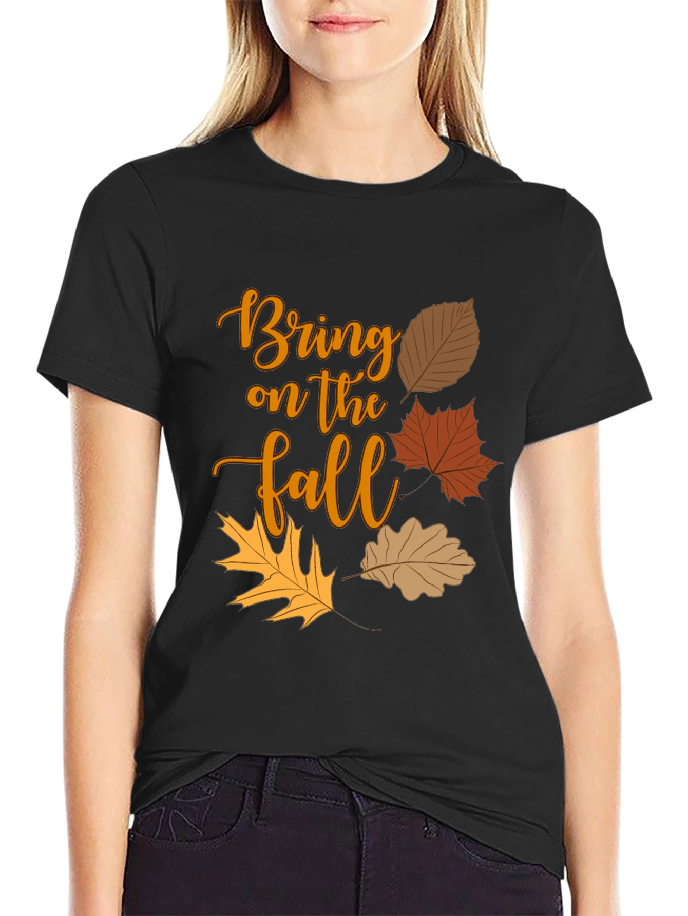 Bring on the Fall T-Shirt - Autumn Leaves Design