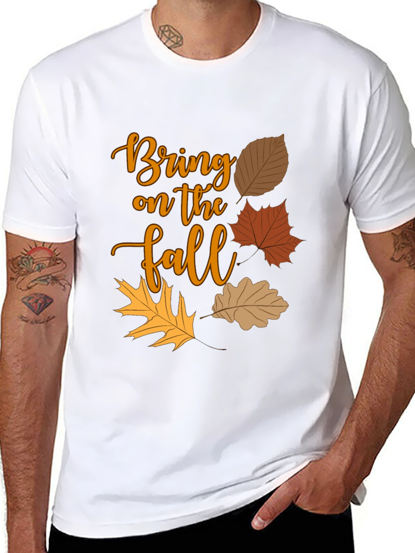 Bring on the Fall T-Shirt - Autumn Leaves Design