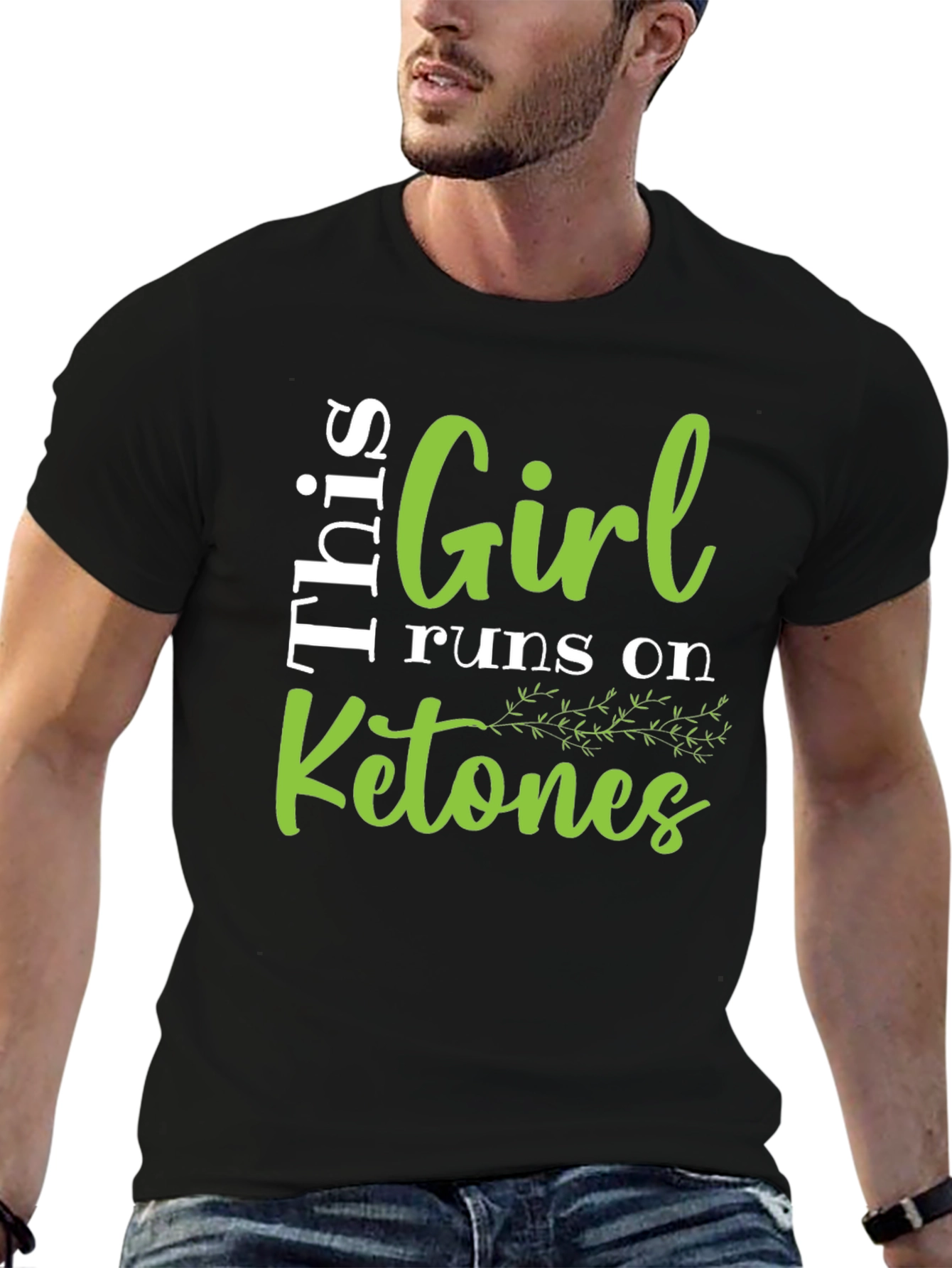 Girl Runs on Ketones Graphic Tee - Black