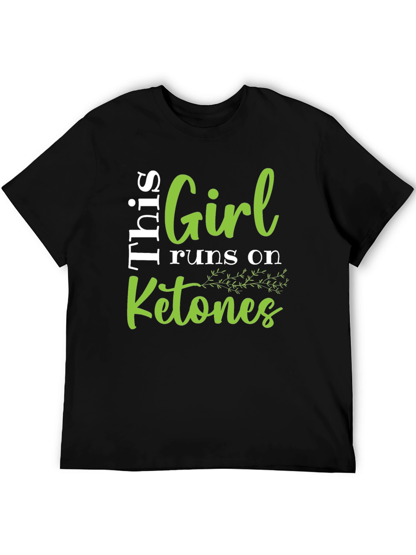 Girl Runs on Ketones Graphic Tee - Black