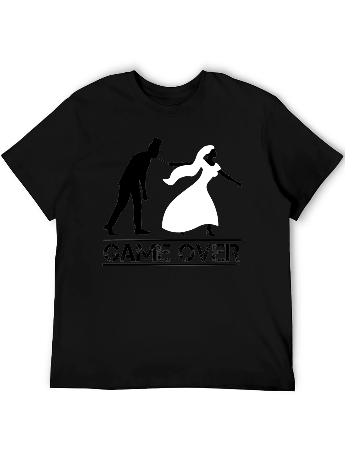 Game Over T-Shirt - Groom and Bride Silhouette