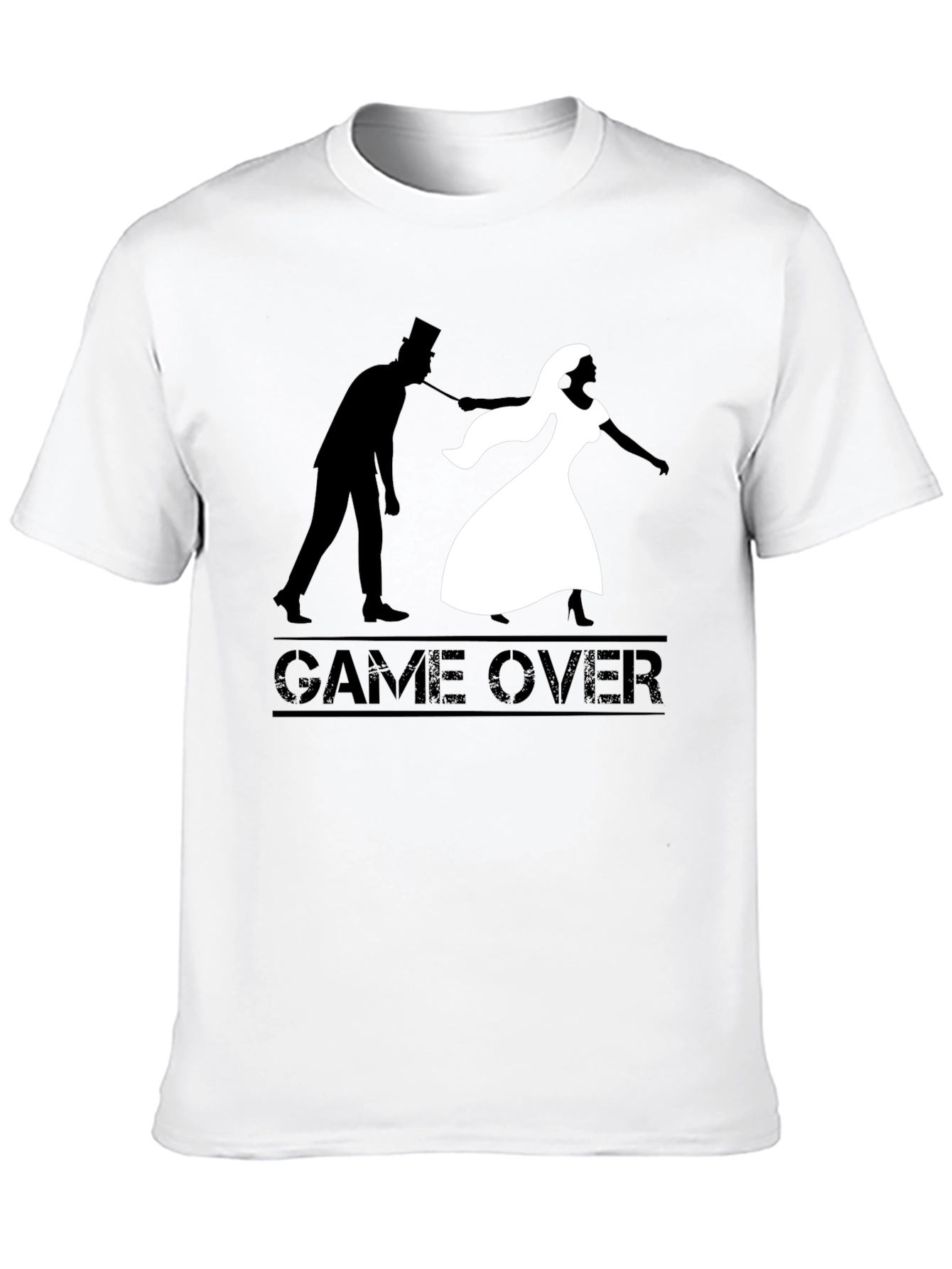 Game Over T-Shirt - Groom and Bride Silhouette