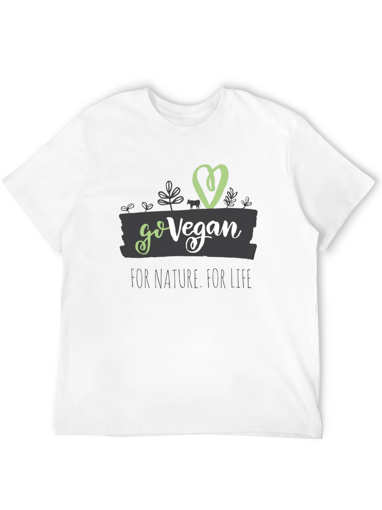 Go Vegan Graphic Tee - Nature & Life