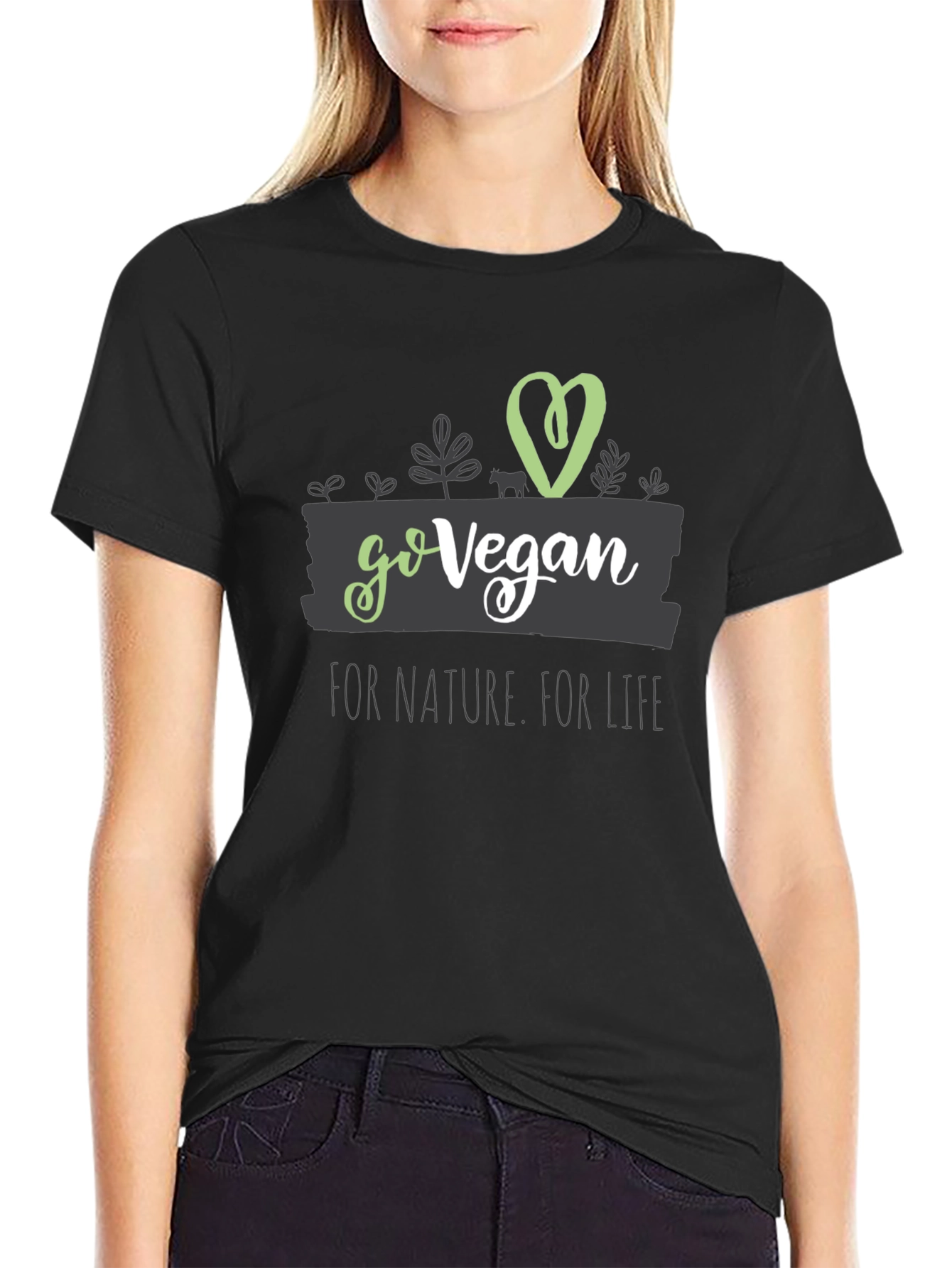 Go Vegan Graphic Tee - Nature & Life