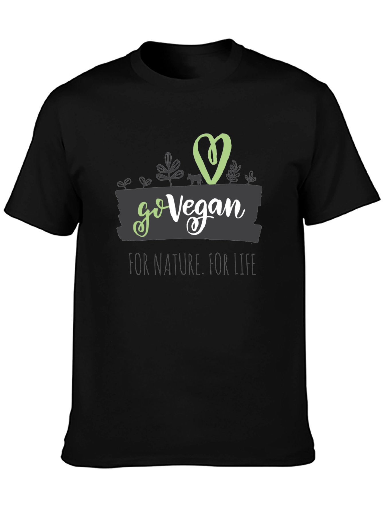 Go Vegan Graphic Tee - Nature & Life